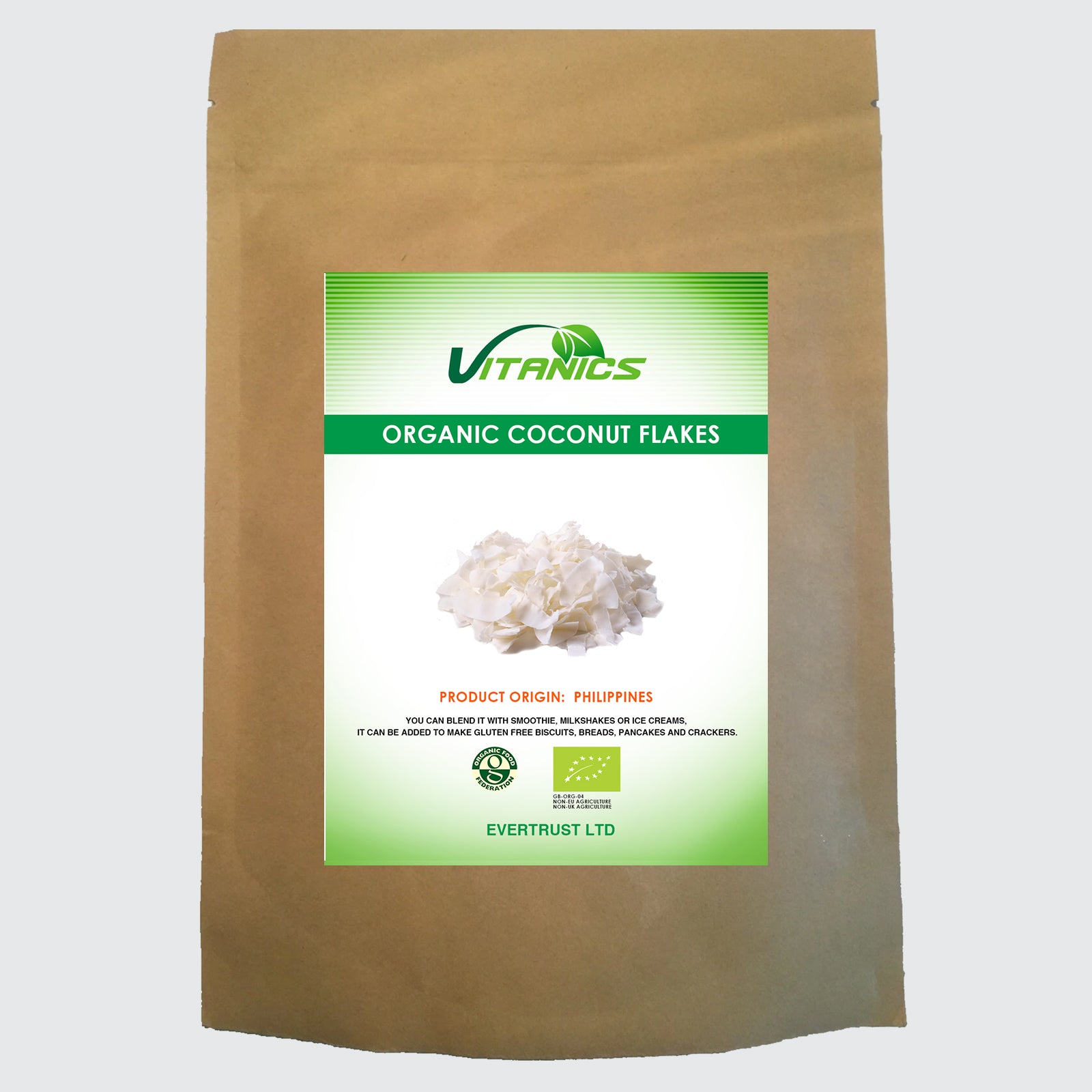 Organic Raw Coconut Flakes - 100% Certified