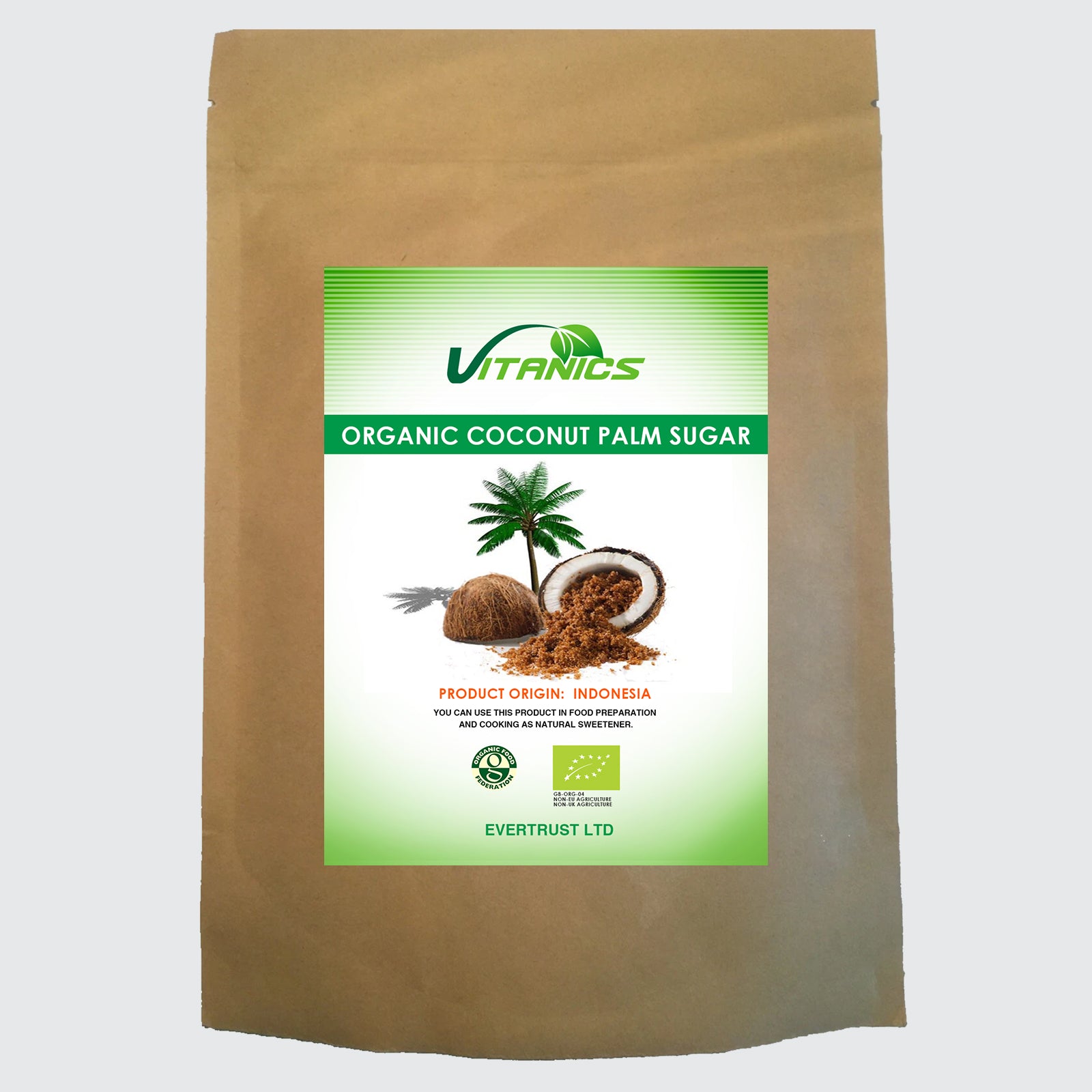 Organic Coconut Palm Sugar - 100% Certified