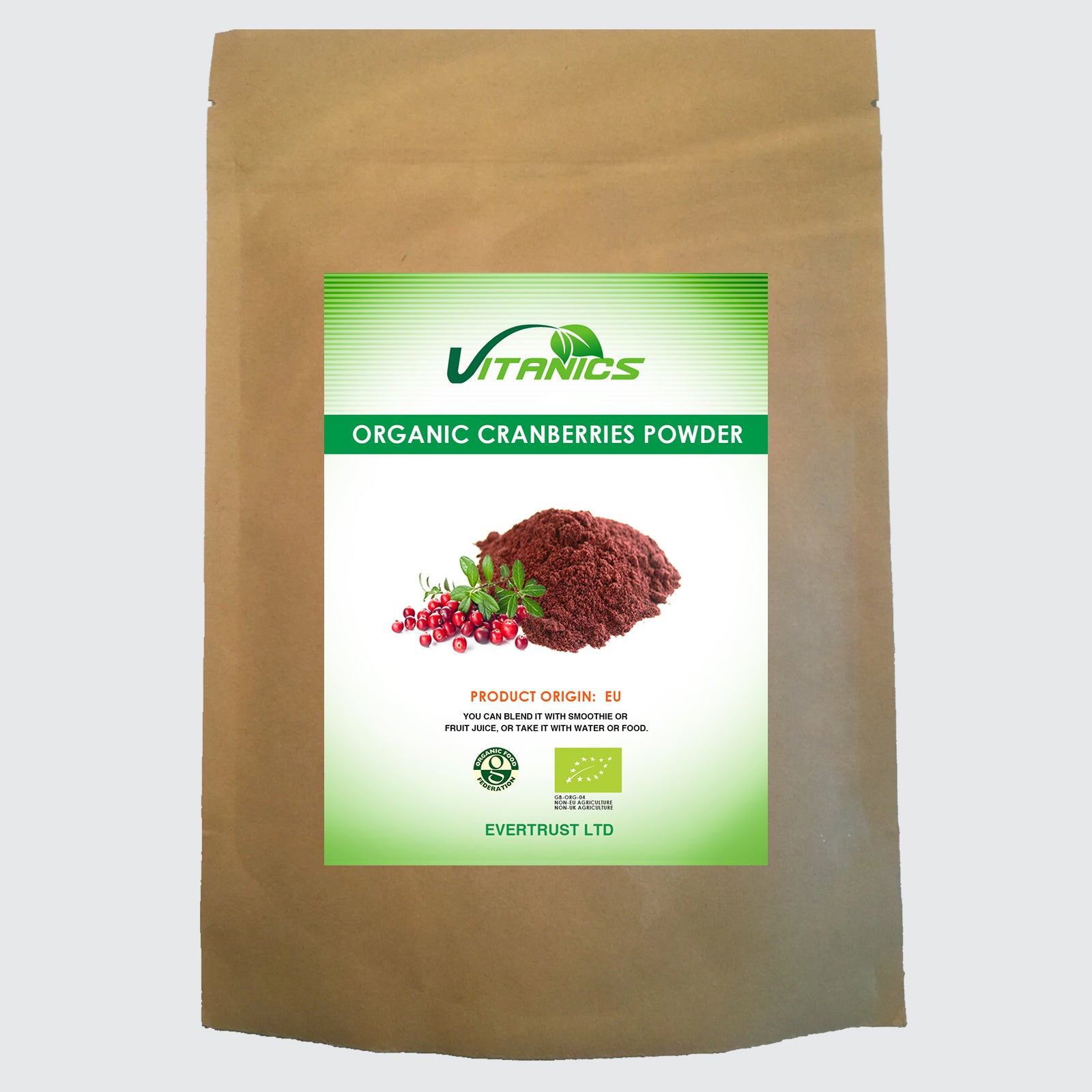 Organic Cranberry Powder - 100% Certified