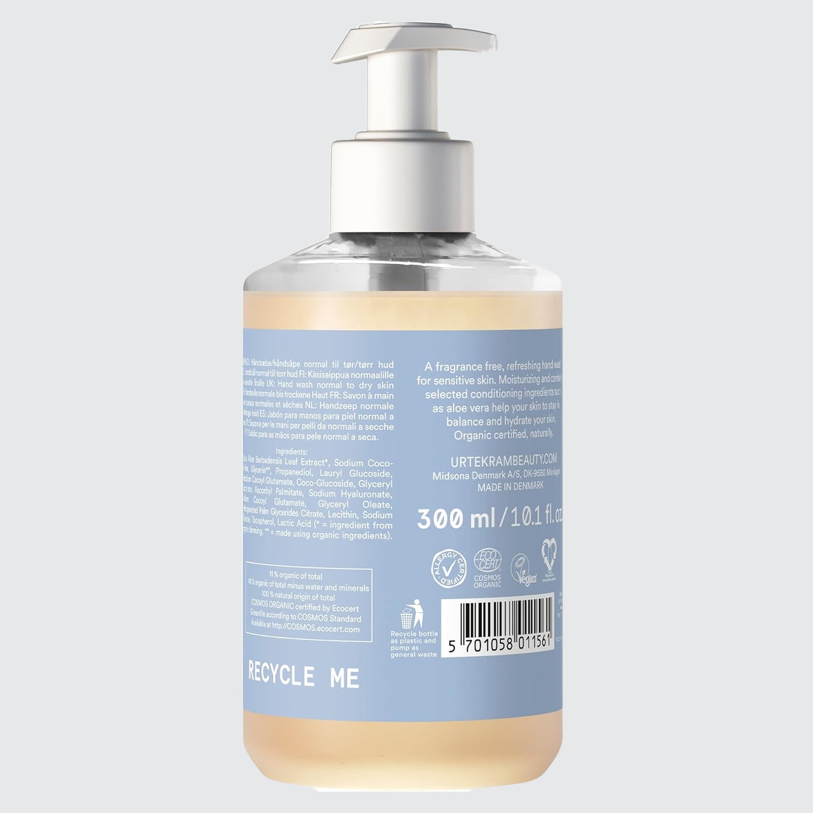 Organic Fragrance Free Hand Wash for Sensitive Skin