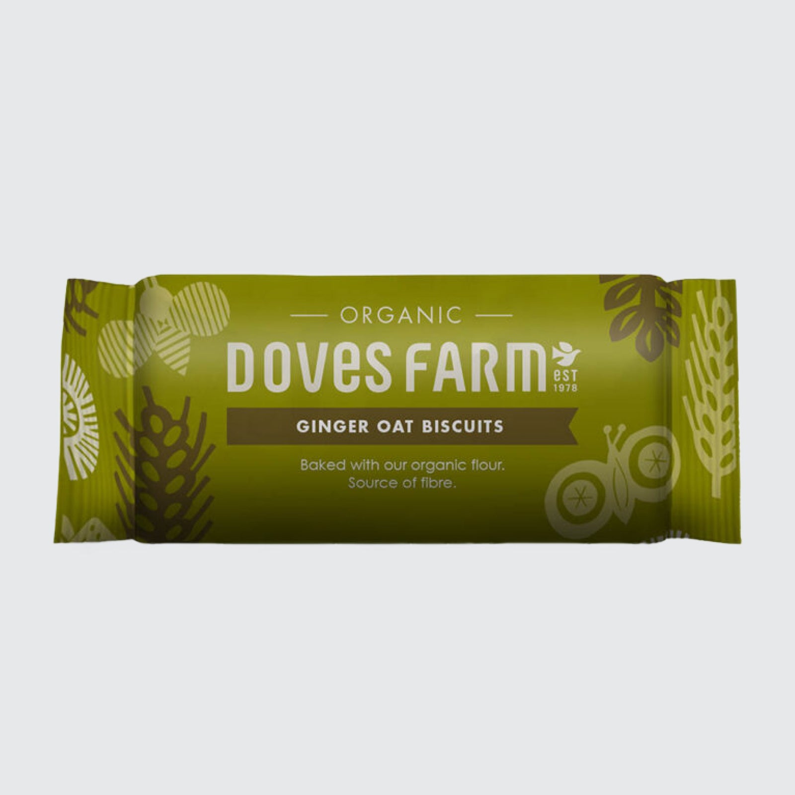 Organic Ginger Oat Biscuits roll-pack