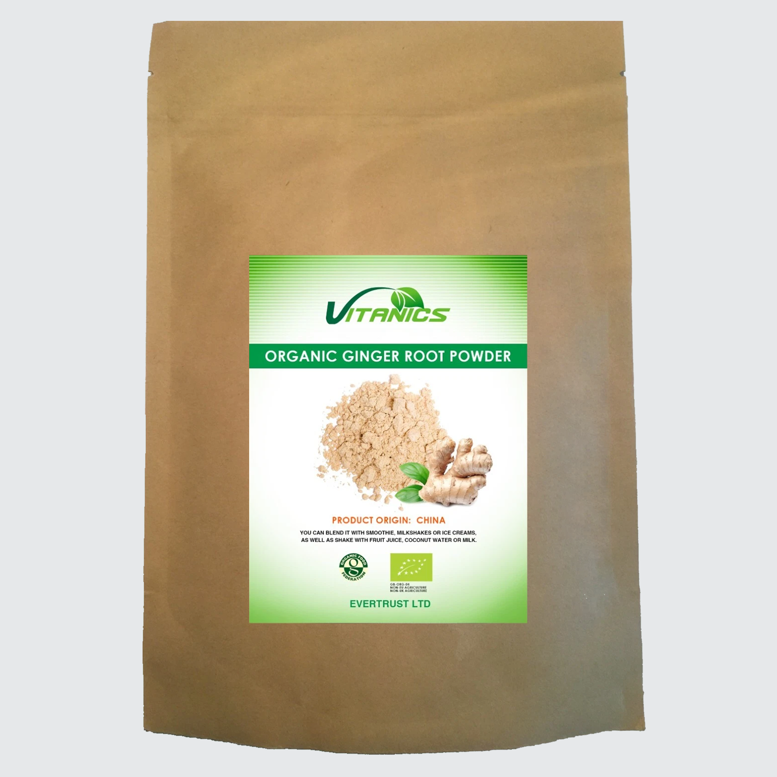 Organic Ginger Root Powder - 100% Certified