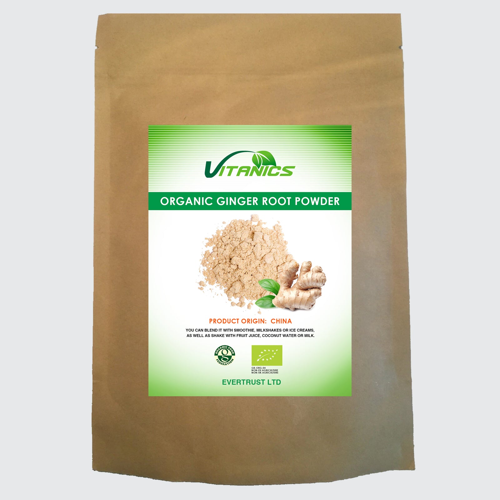 Organic Ginger Root Powder - 100% Certified