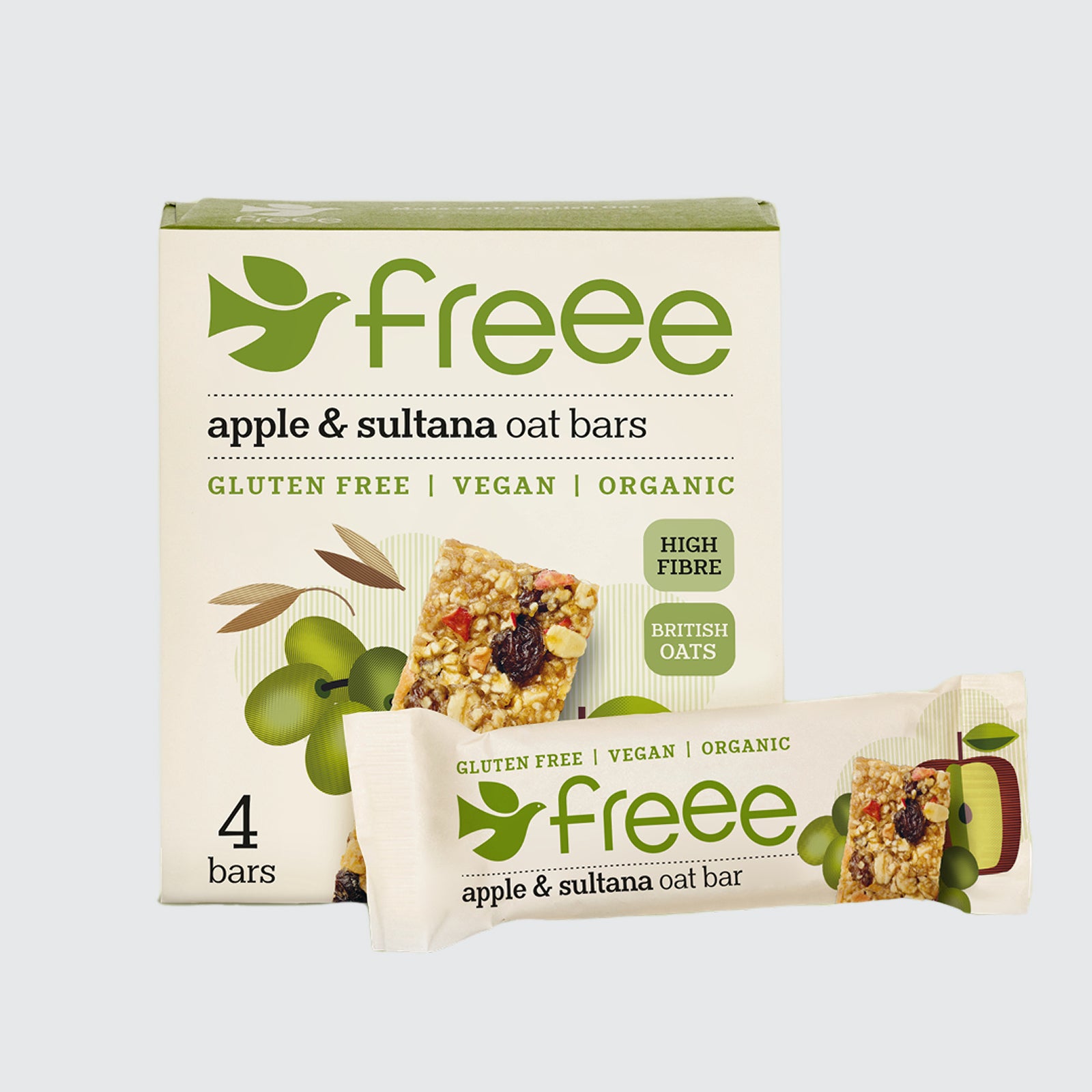 Organic Gluten Free Apple & Sultana Oat Bar 4 x 35g