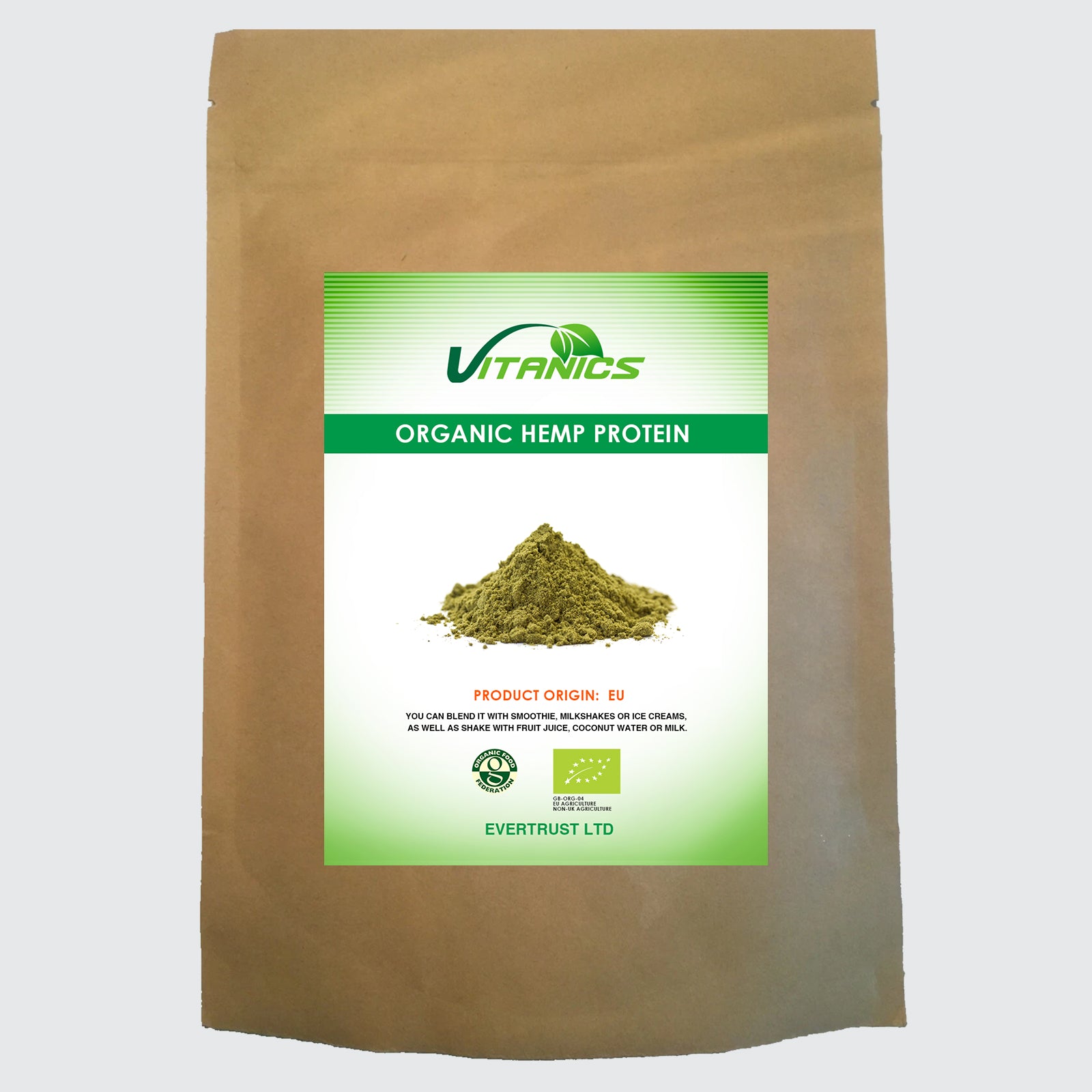 Organic Hemp Protein Powder - 100% Certified