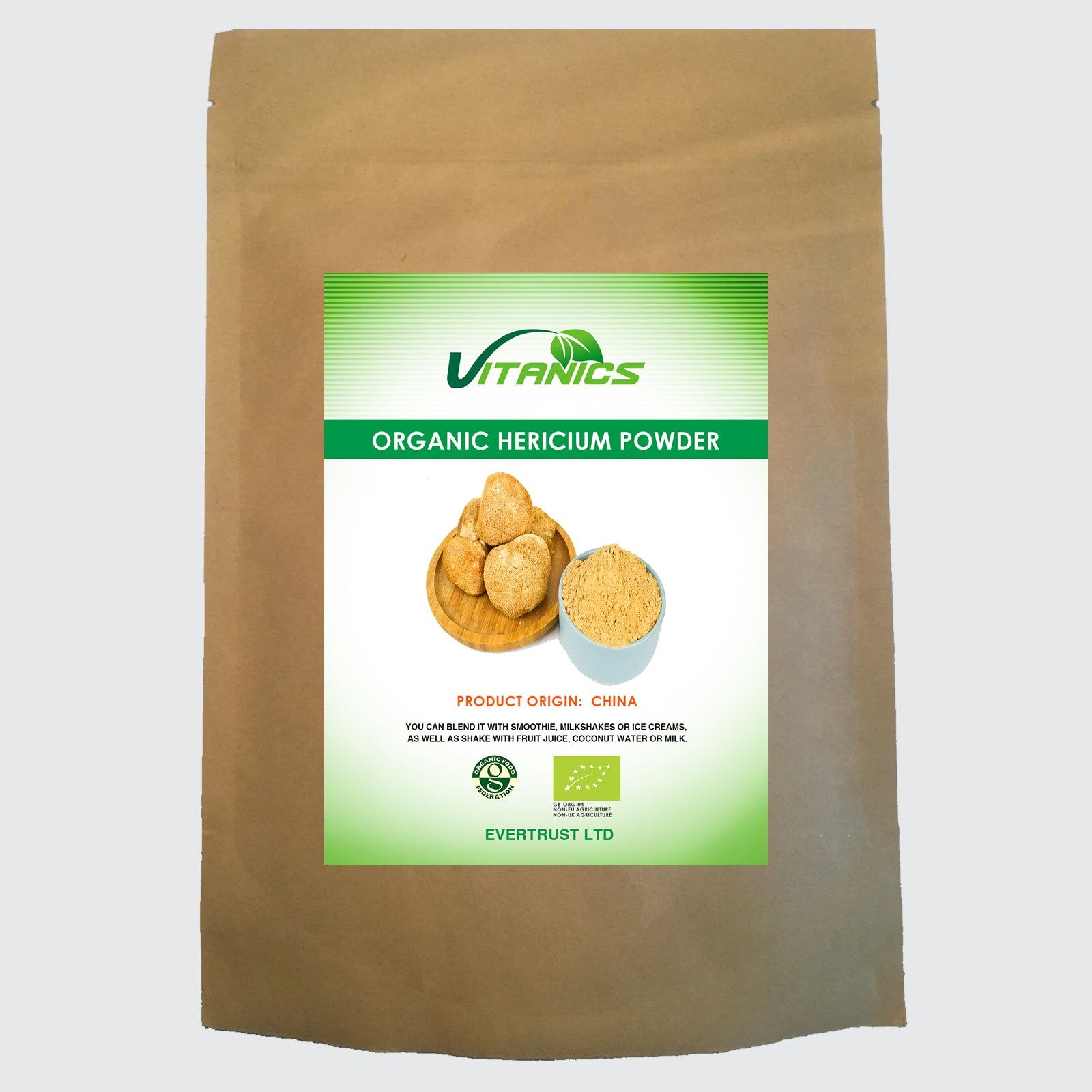 Organic Hericium Powder (Lion's Mane)
