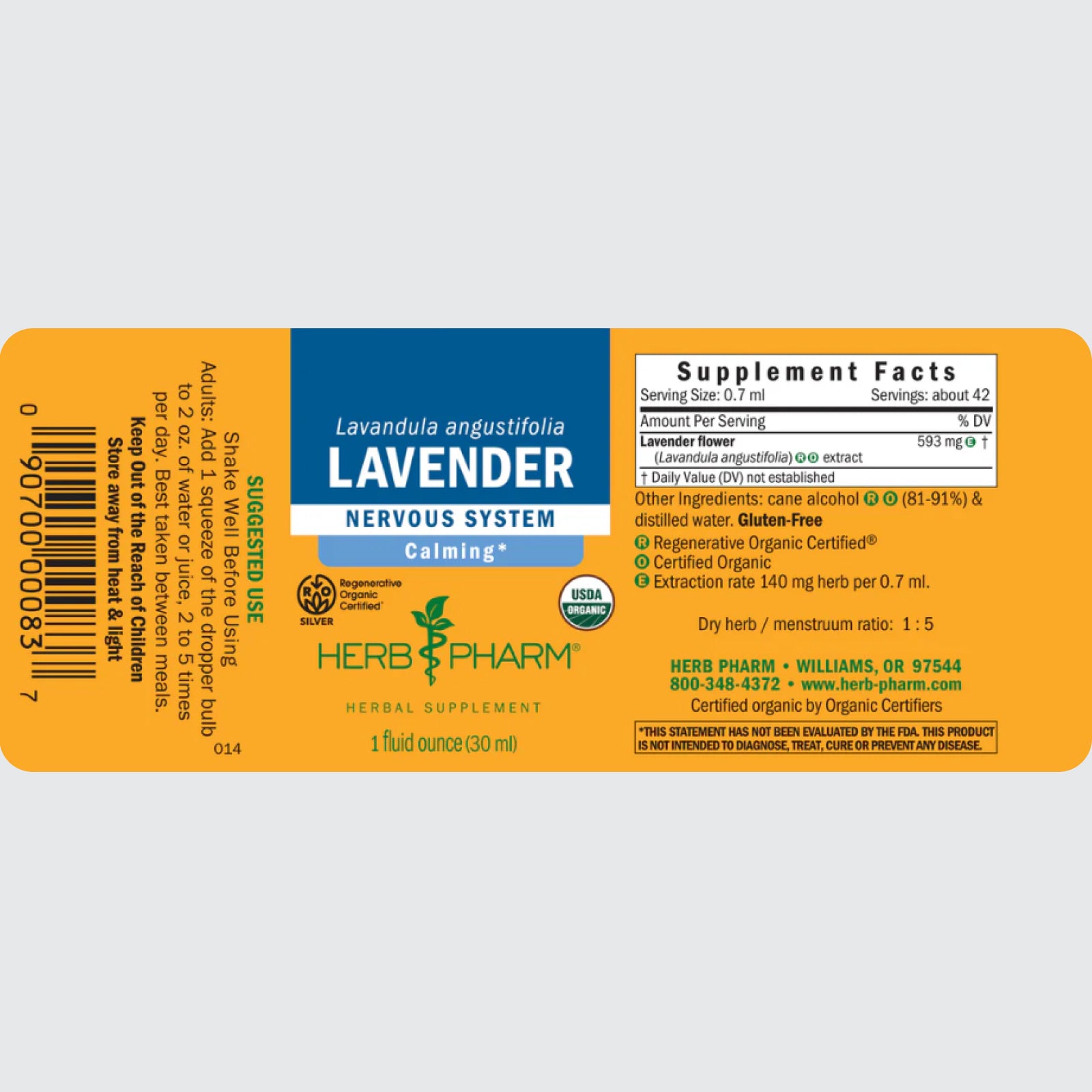 Organic Lavender - Claming, Nervous System