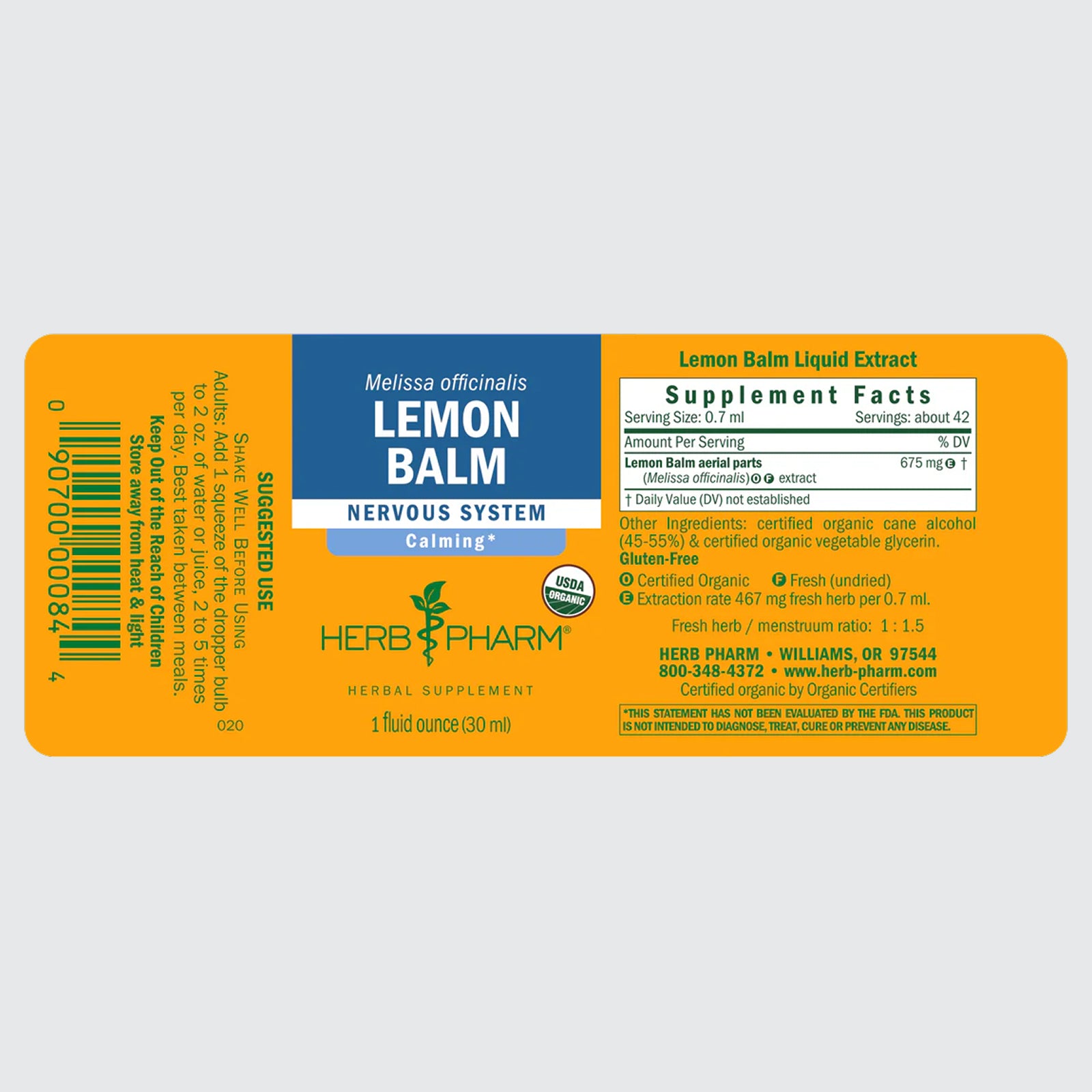 Organic Lemon Balm - Nervous  Anxious