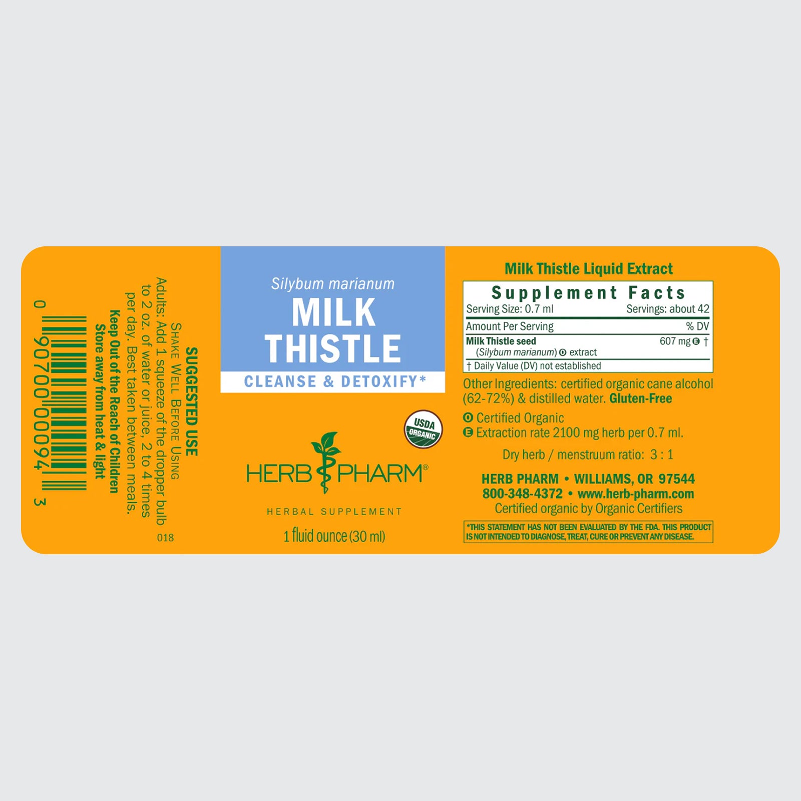 Organic Milk Thistle - healthy liver function