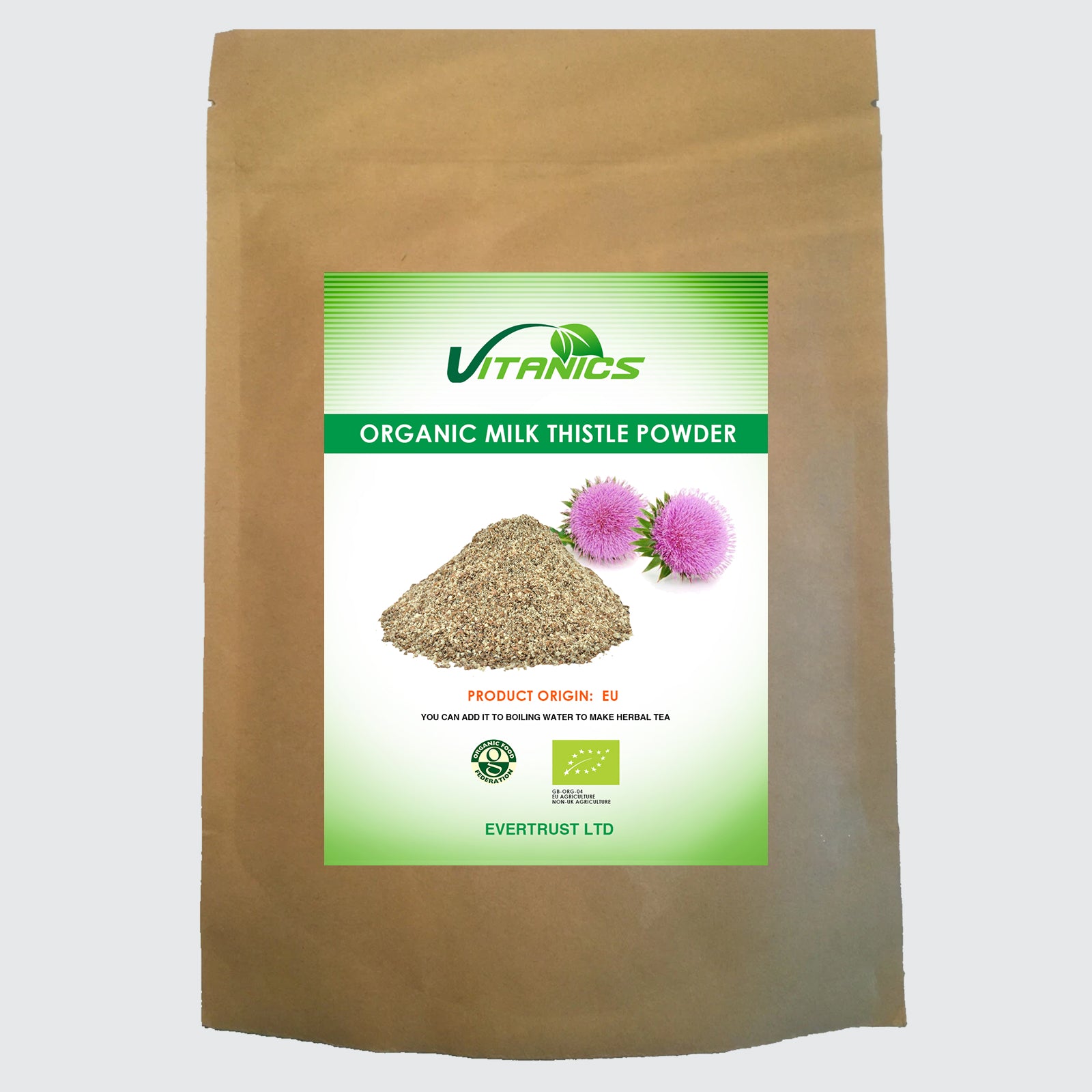 Organic Milk Thistle Powder - 100% Certified
