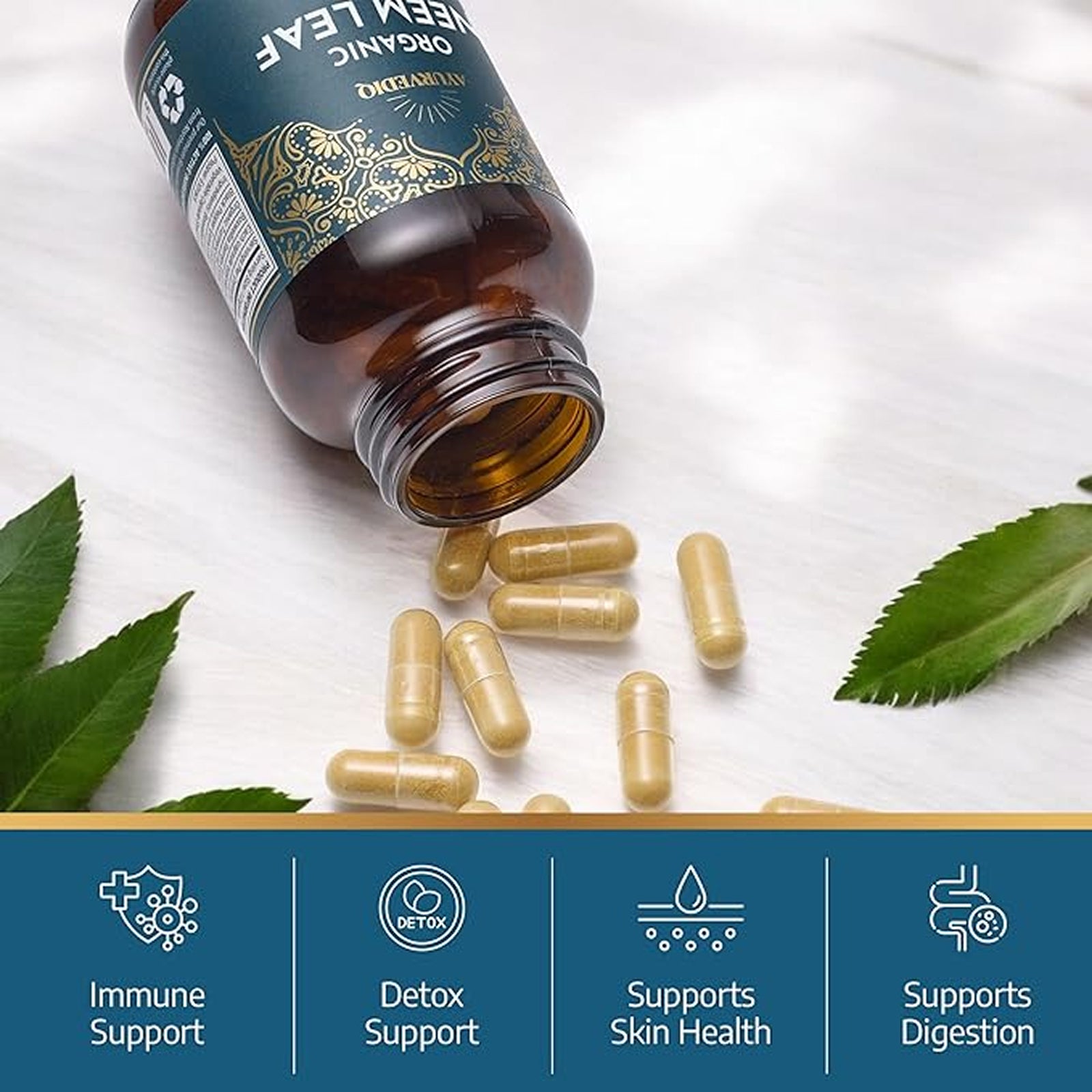 Organic Neem Leaf 60 Caps