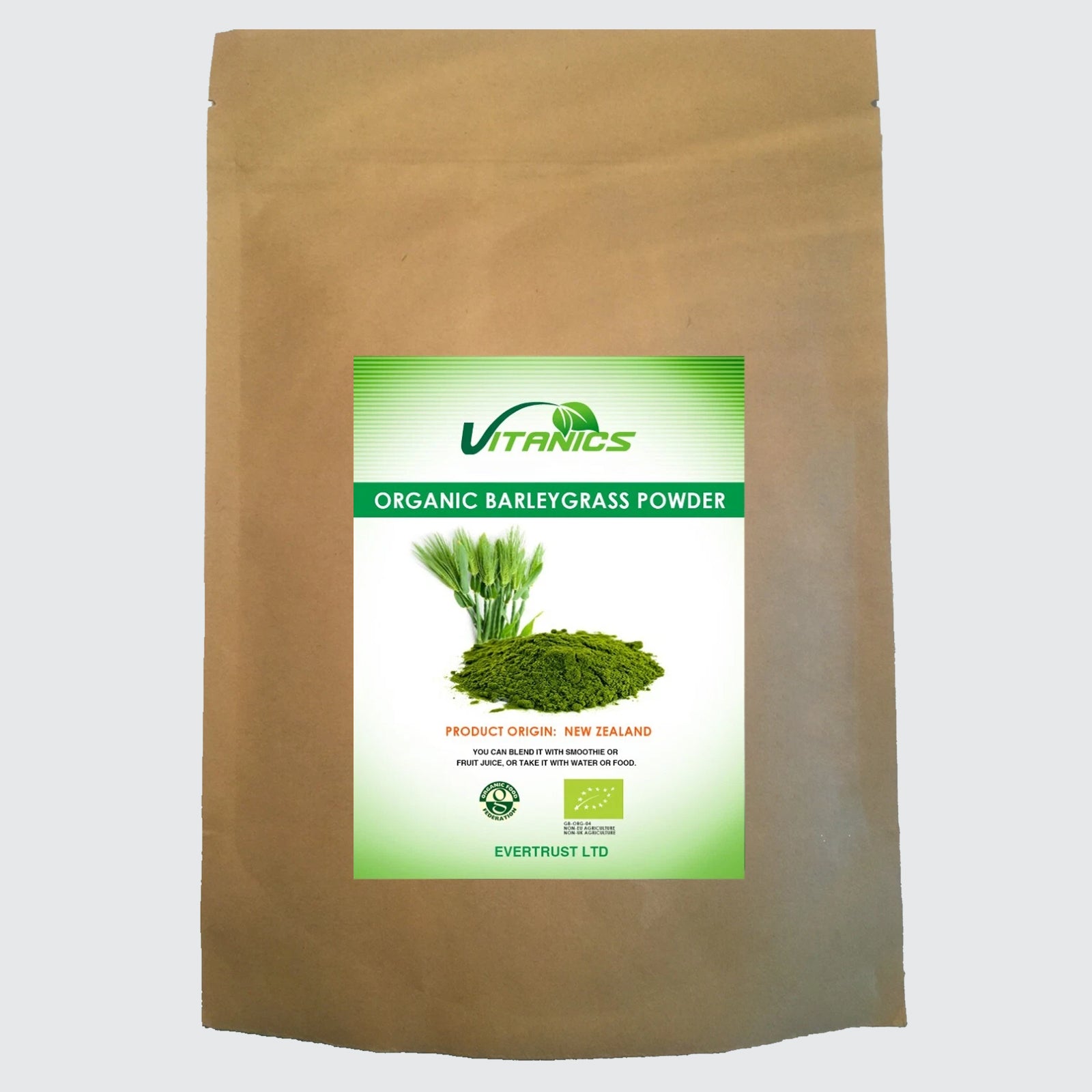 Organic New Zealand Barley Grass Powder - 100% Certified
