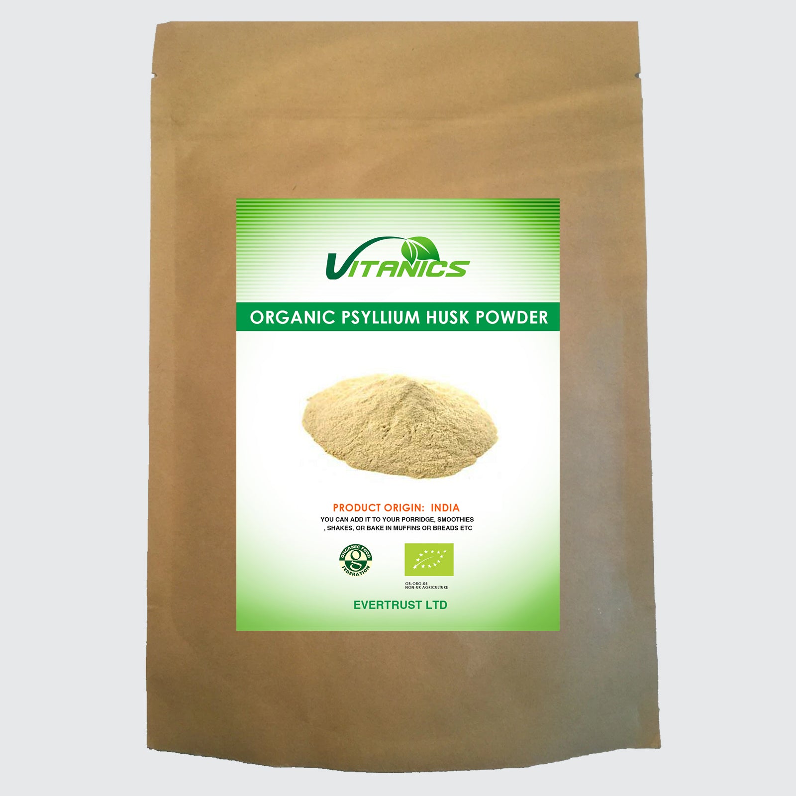 Organic Psyllium Husk Powder - 100% Certified