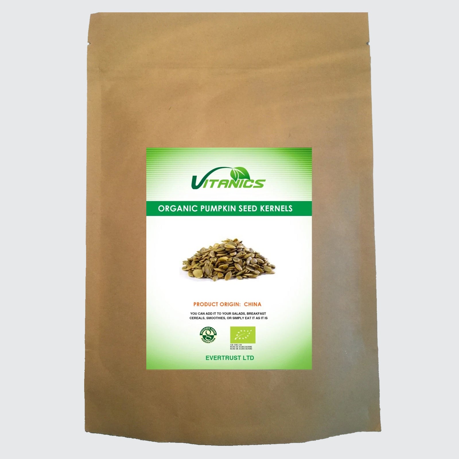 Organic Pumpkin Seed Kernels - 100% Certified
