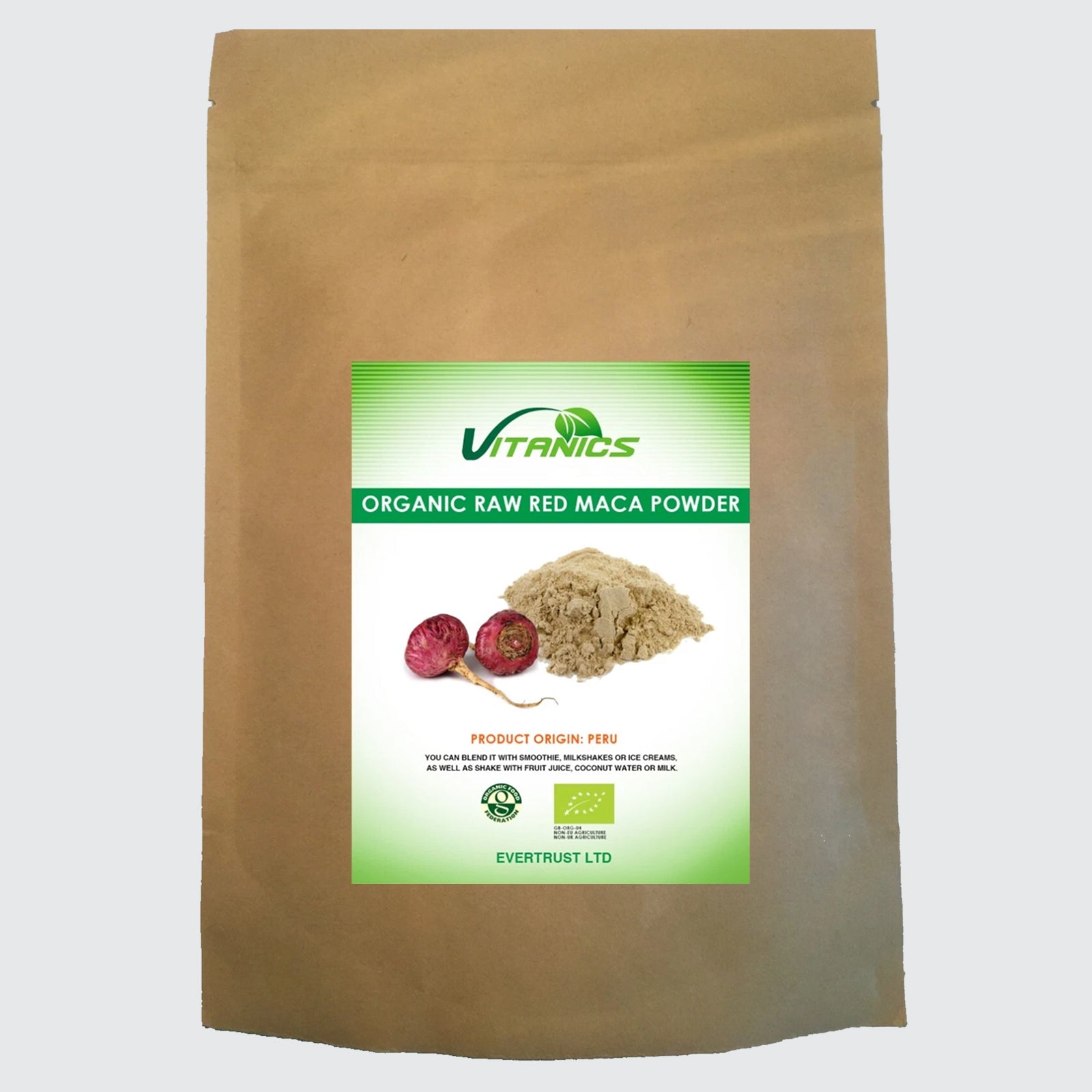 Organic Red Maca Powder - 100% Certified
