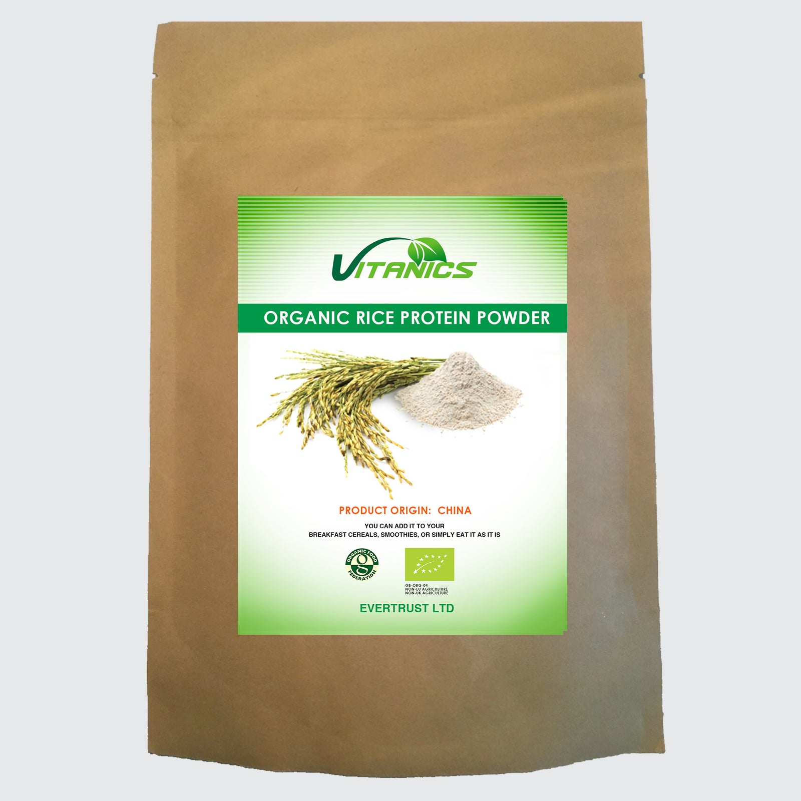 Organic Rice Protein - 100% Certified