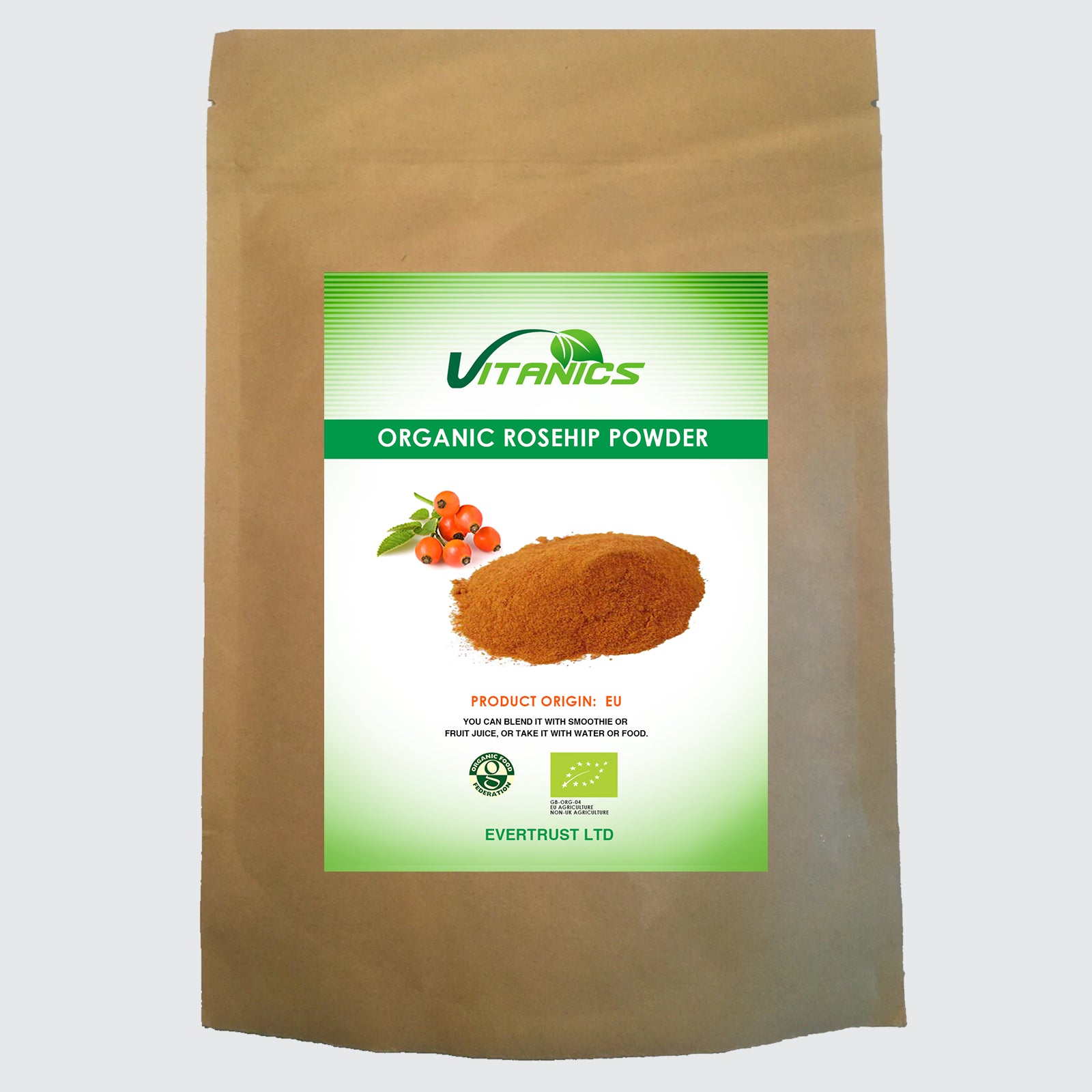 Organic Rosehip Powder - 100% Certified