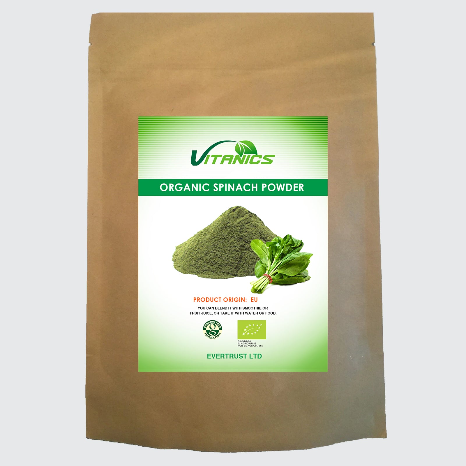 Organic Spinach Powder - 100% Certified