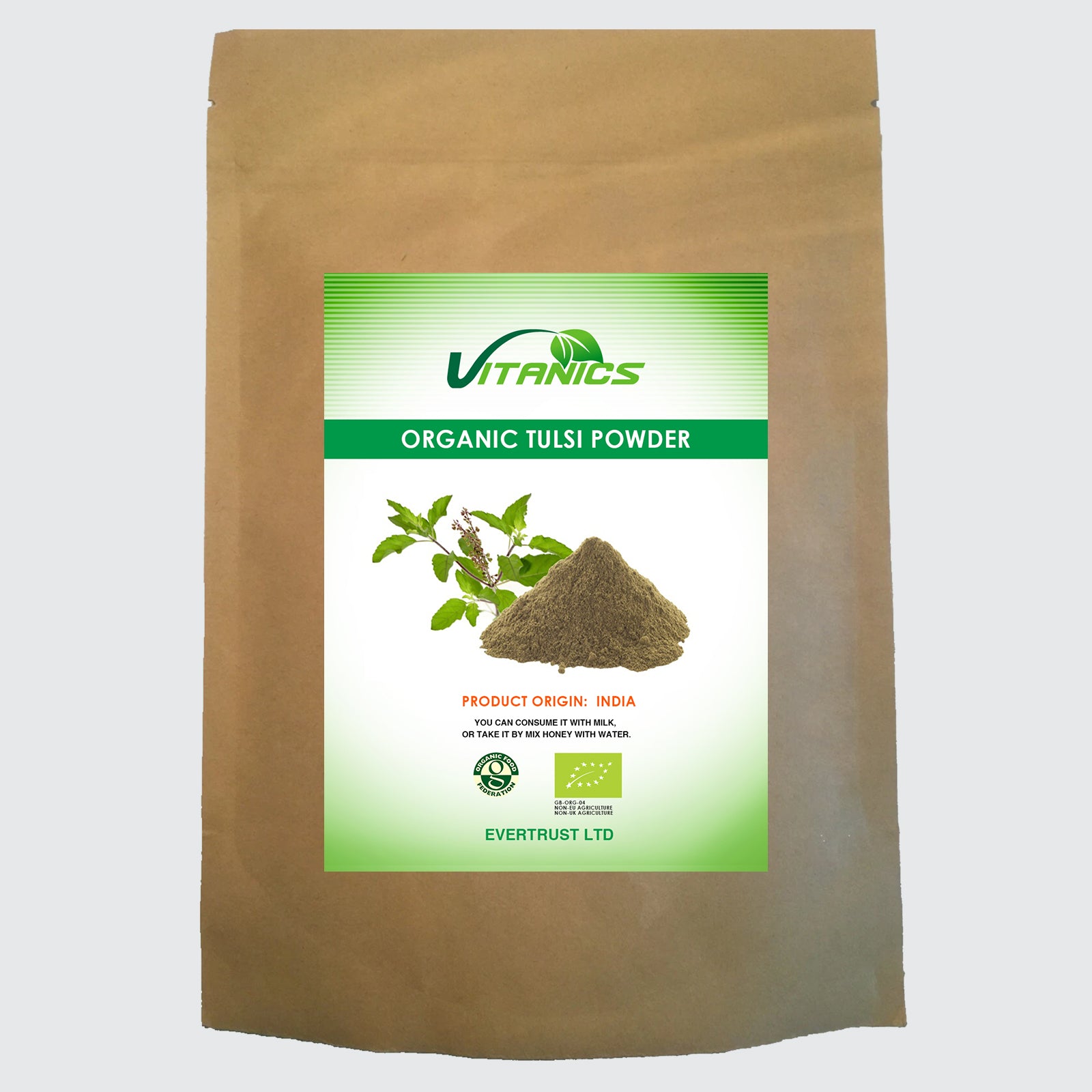 Organic Tulsi Powder (Ayurvedic) - 100% Certified