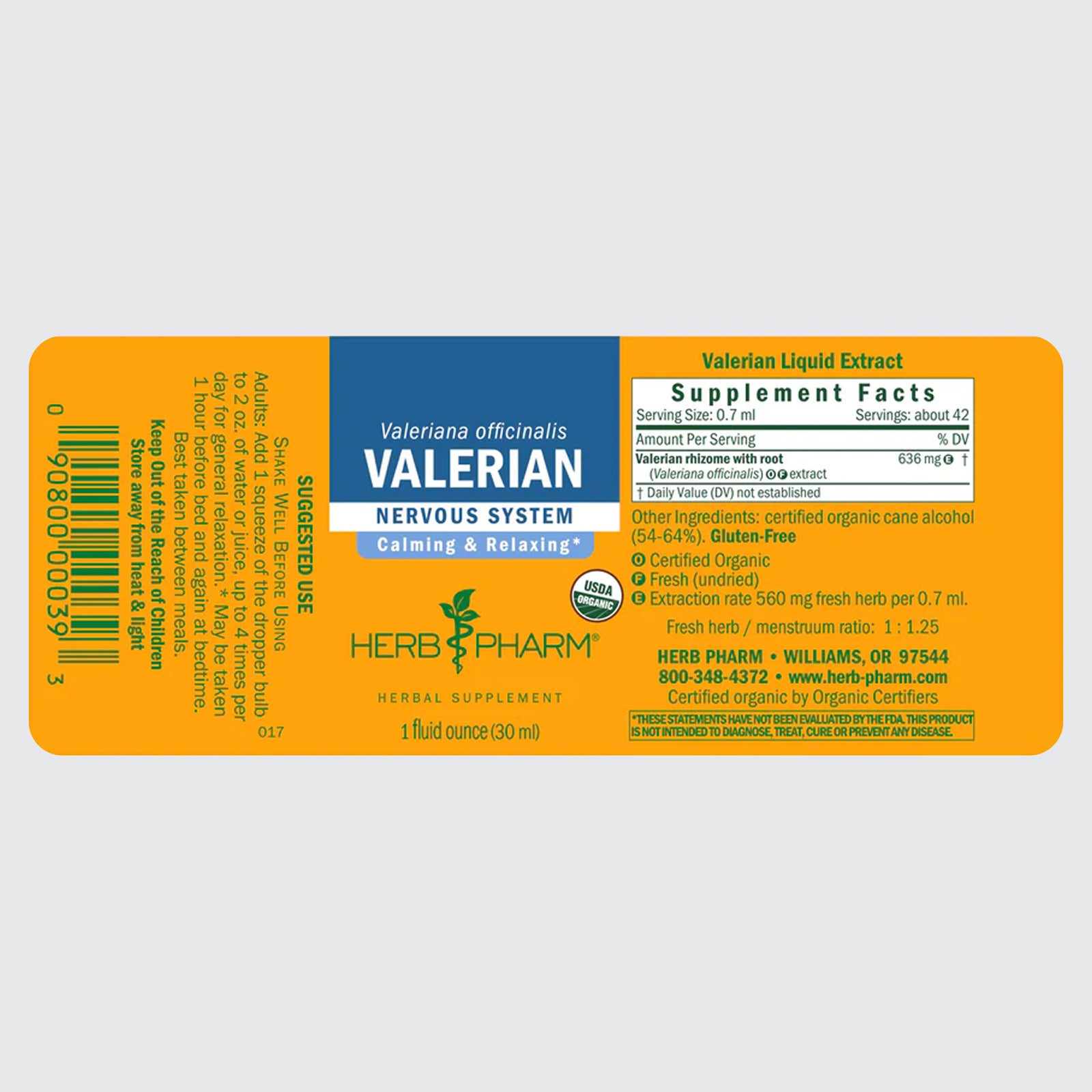 Organic Valerian Extract - Promotes relaxation and restful sleep