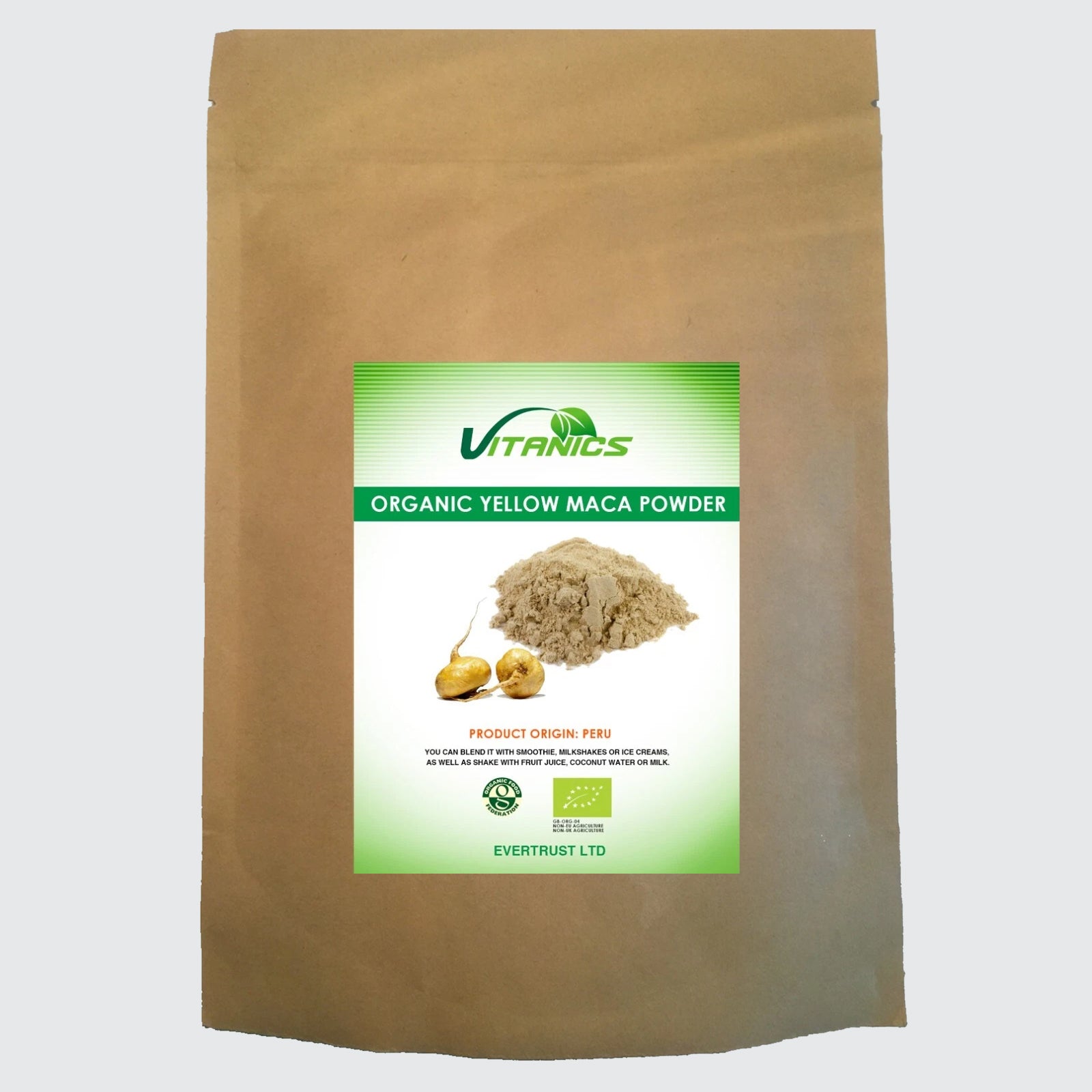 Organic Yellow Maca Powder - 100% Certified
