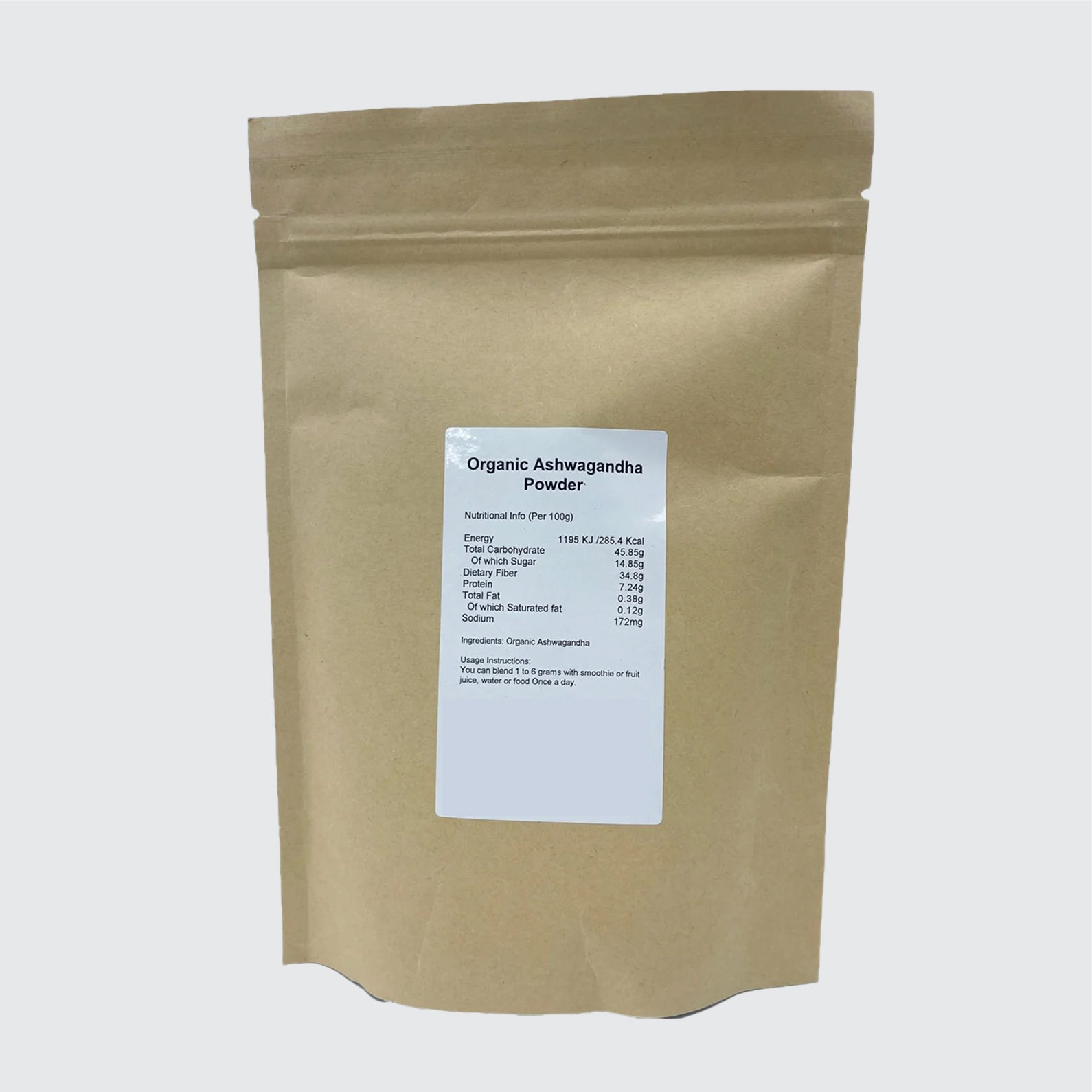 Organic Ashwagandha Powder - 100% Certified