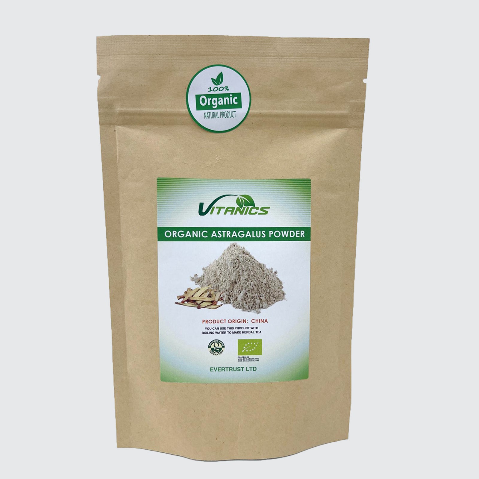 Organic Astragalus Powder - 100% Certified