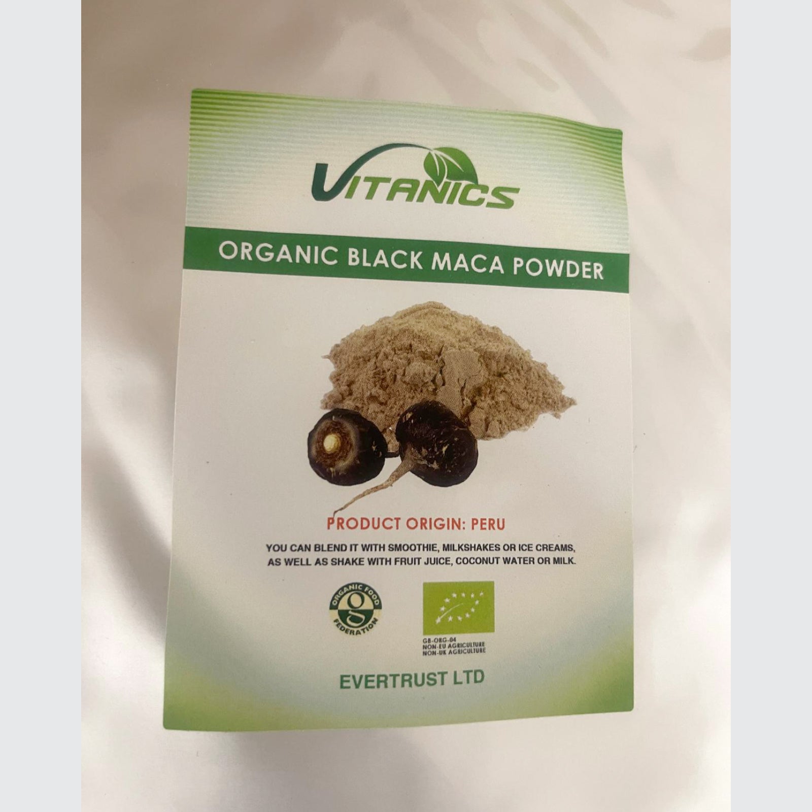 Organic Black Maca Powder - 100% Certified