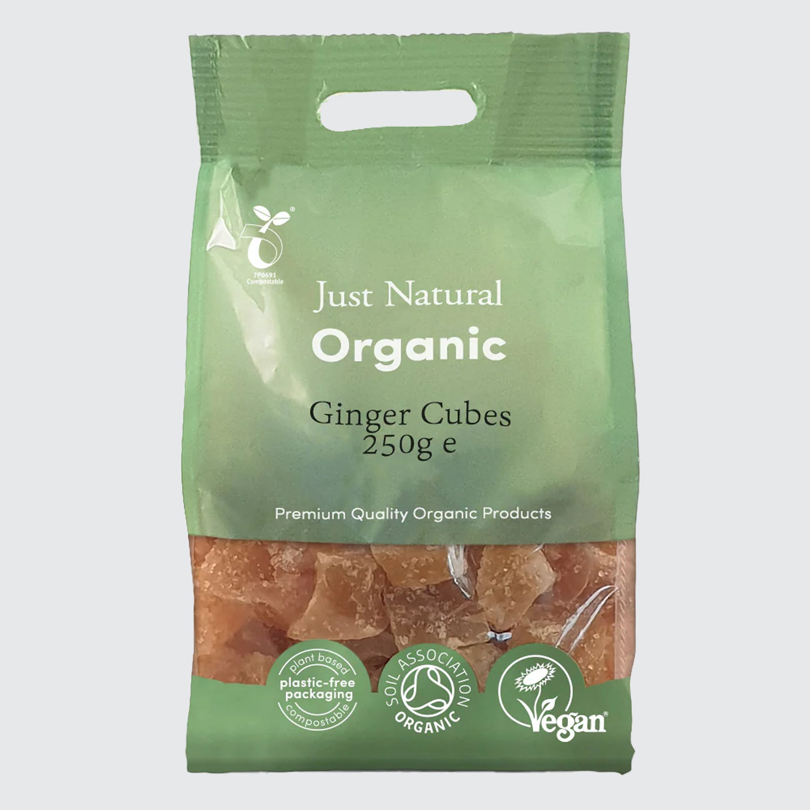 Organic Ginger Candied Cubes