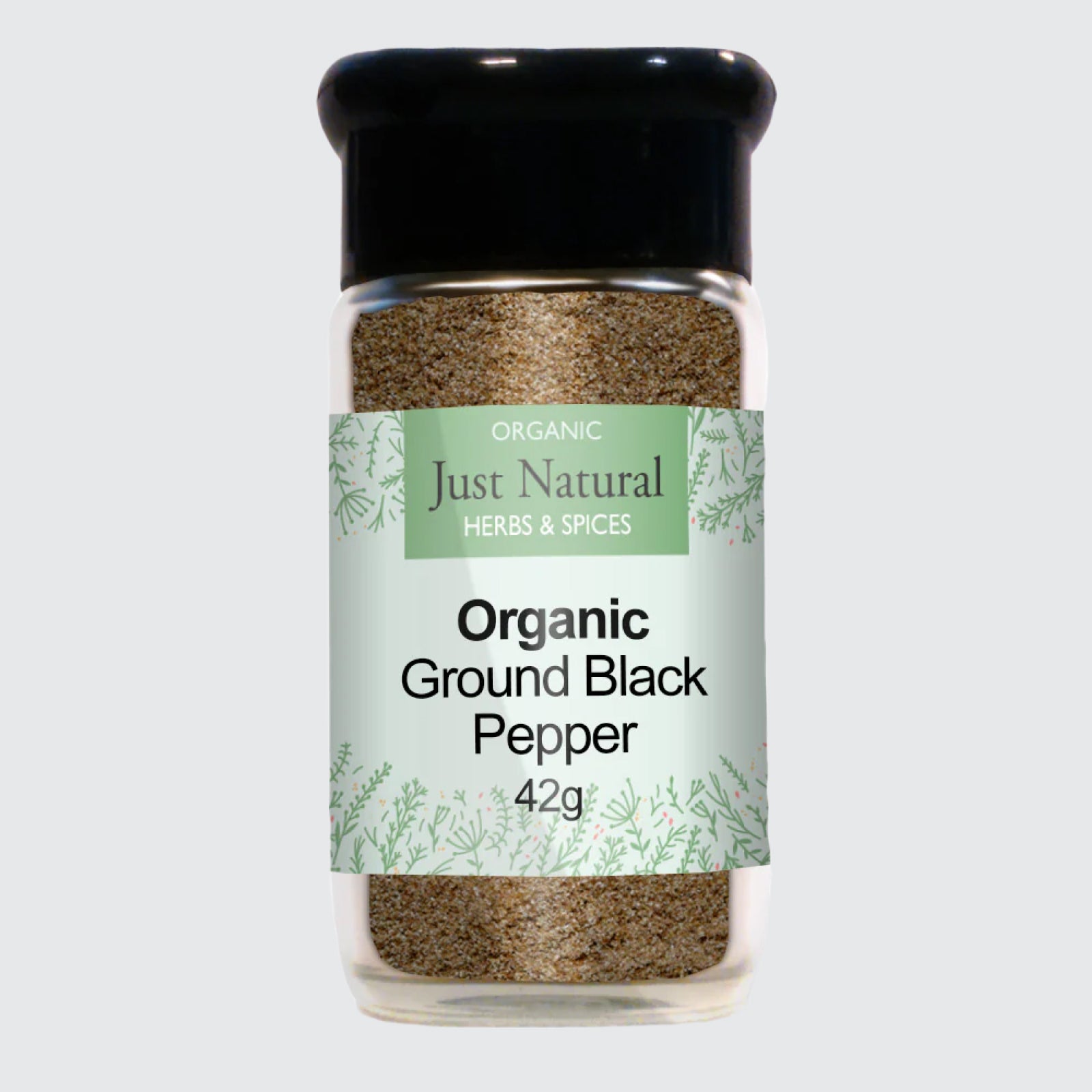 Organic Ground Black Pepper (Glass Jar)