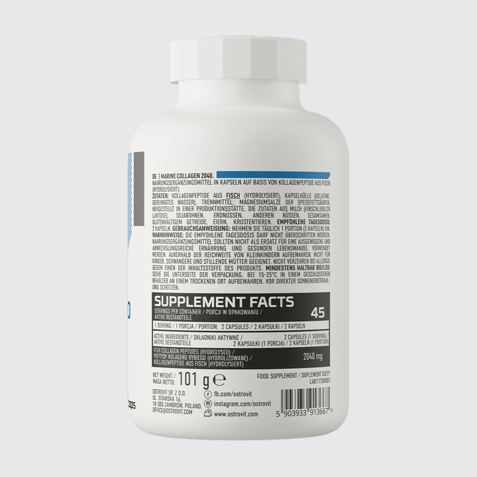 OstroVit Marine Collagen Peptides 2040mg