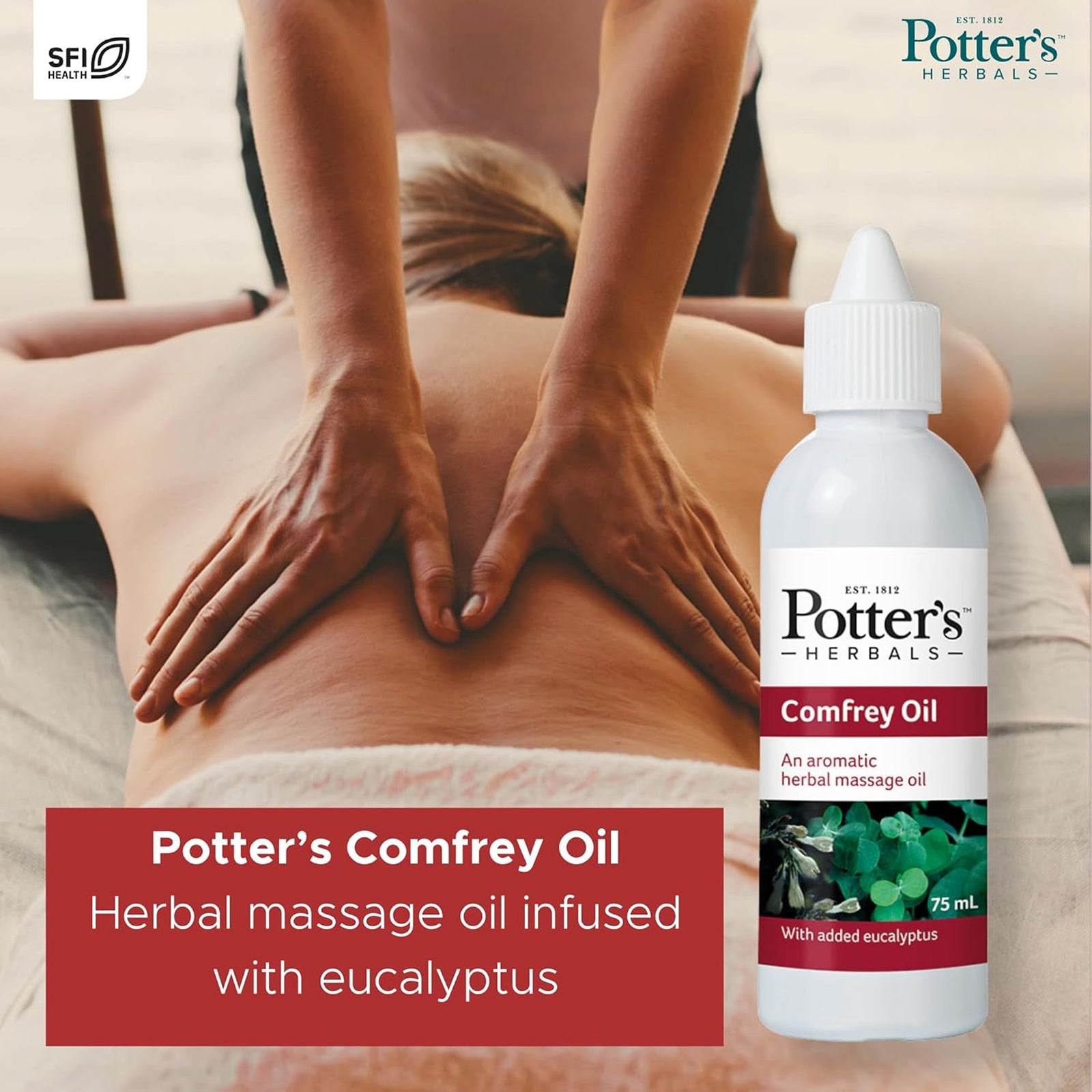 Potters Comfrey Oil with Eucalyptus