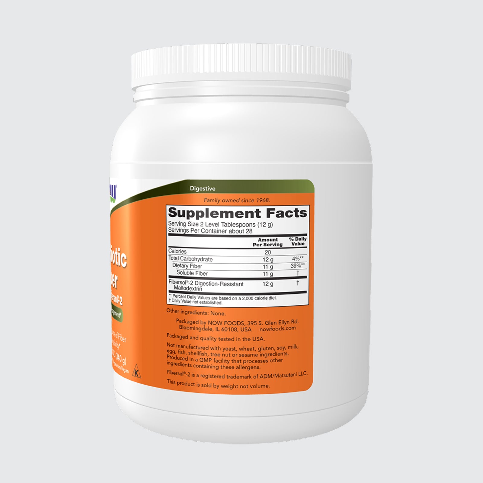 Prebiotic Fiber with Fibersol-2 Powder