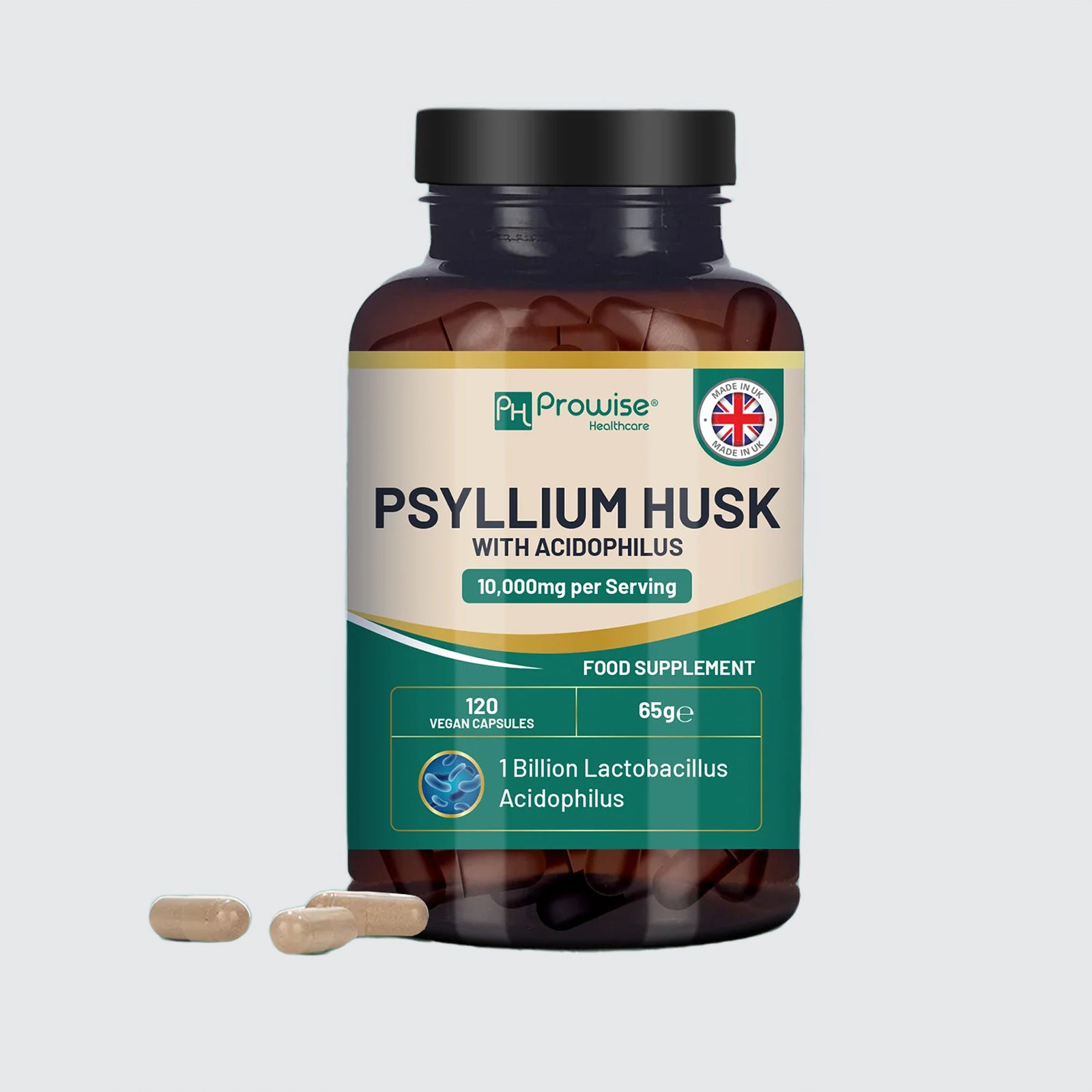 Psyllium Husk 10000mg with Acidophilus 1 Billion CFU