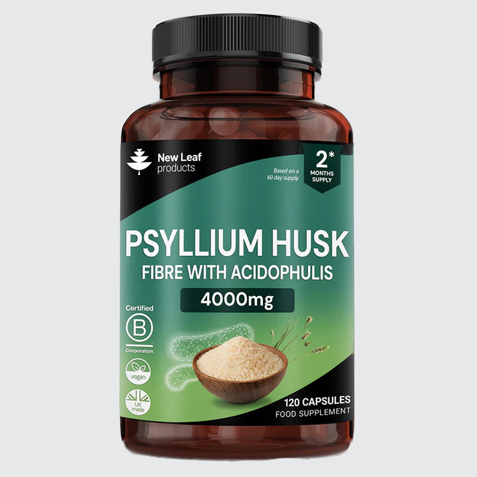 Psyllium Husk 4000mg Vegan (order in singles)