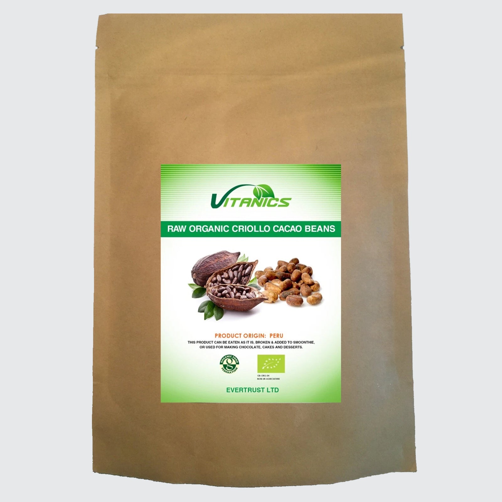 Raw Organic Criollo Cacao Beans - 100% Certified