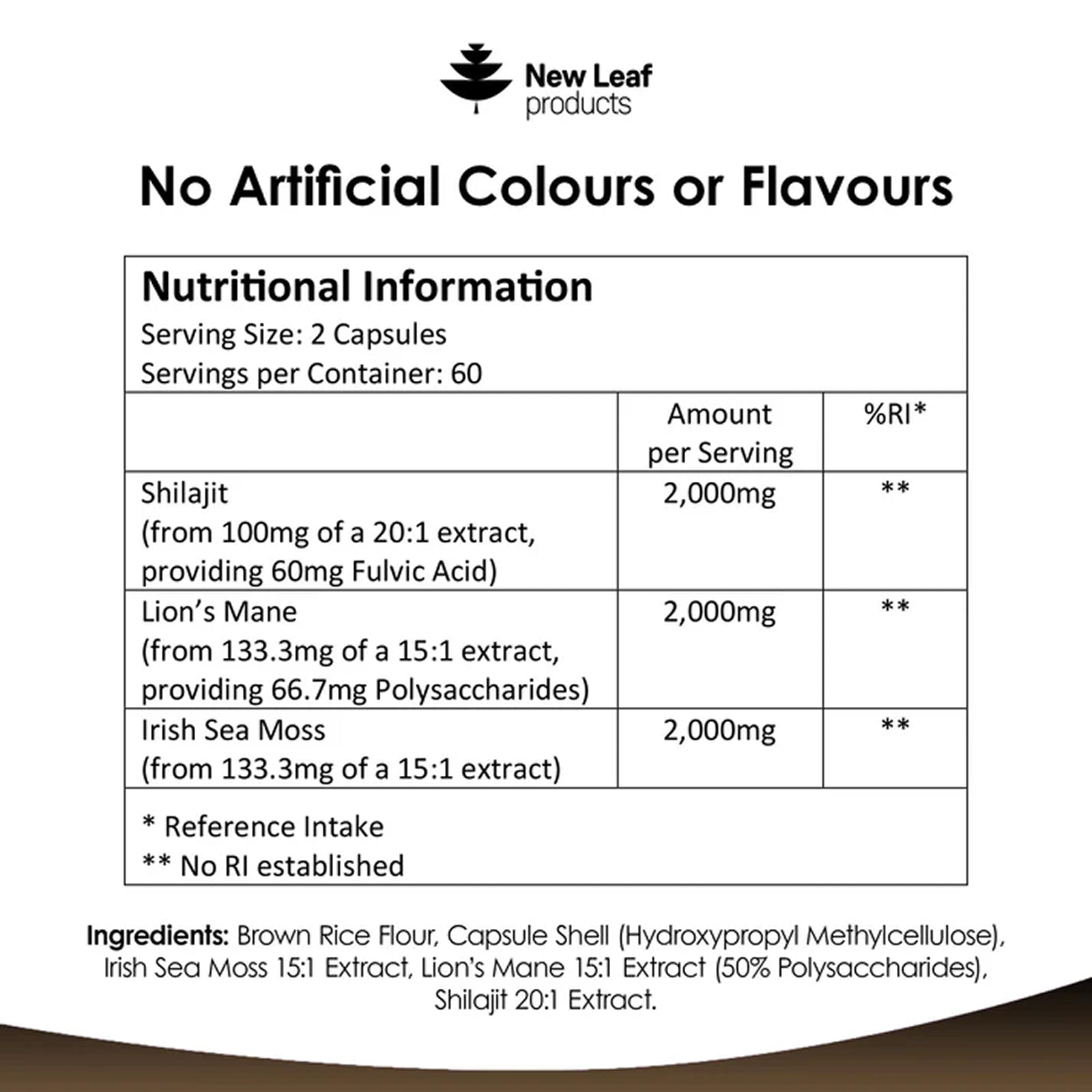 Shilajit Sea Moss & Lions Mane 6000mg Vegan