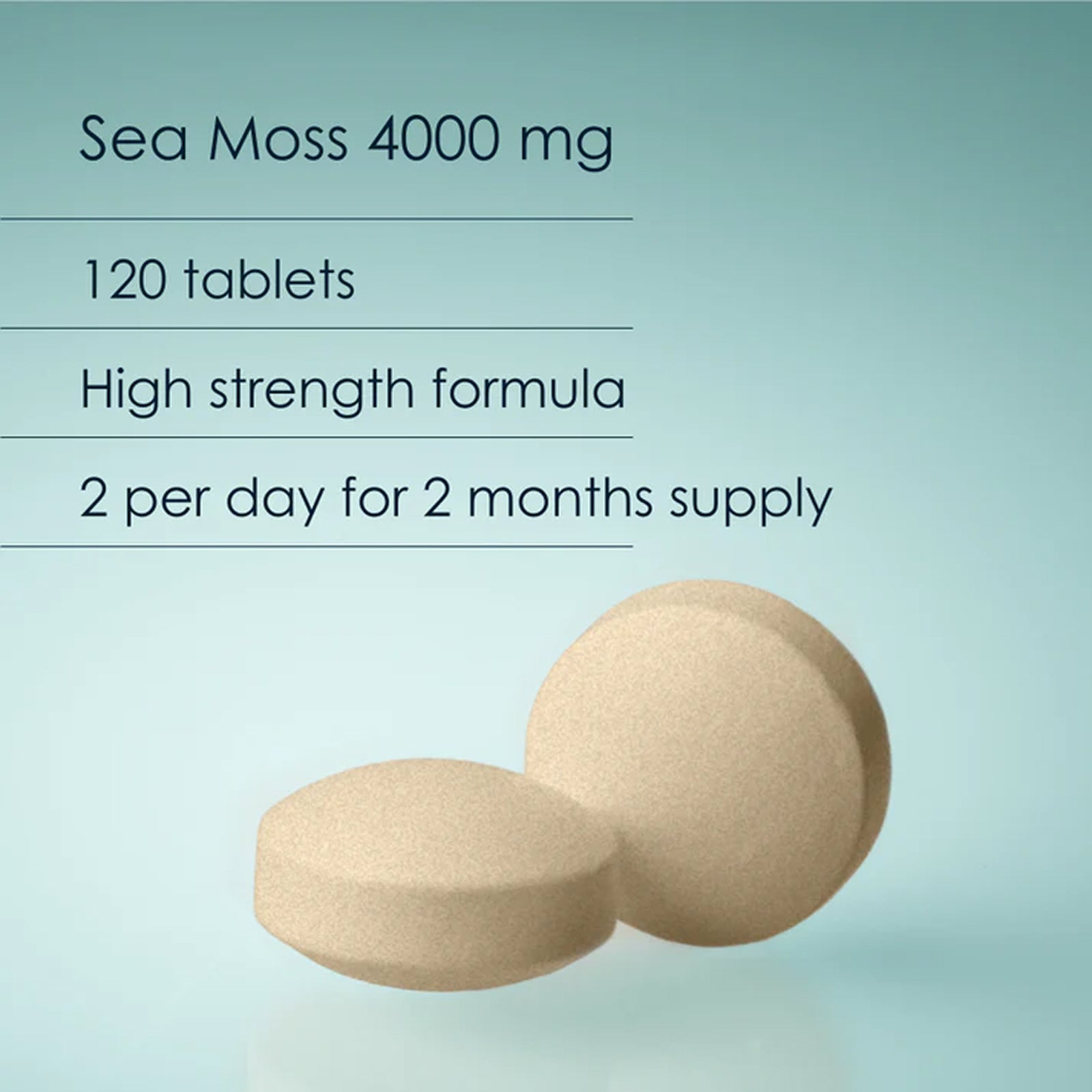 Sea Moss Tablets 120 Vegan 4000mg