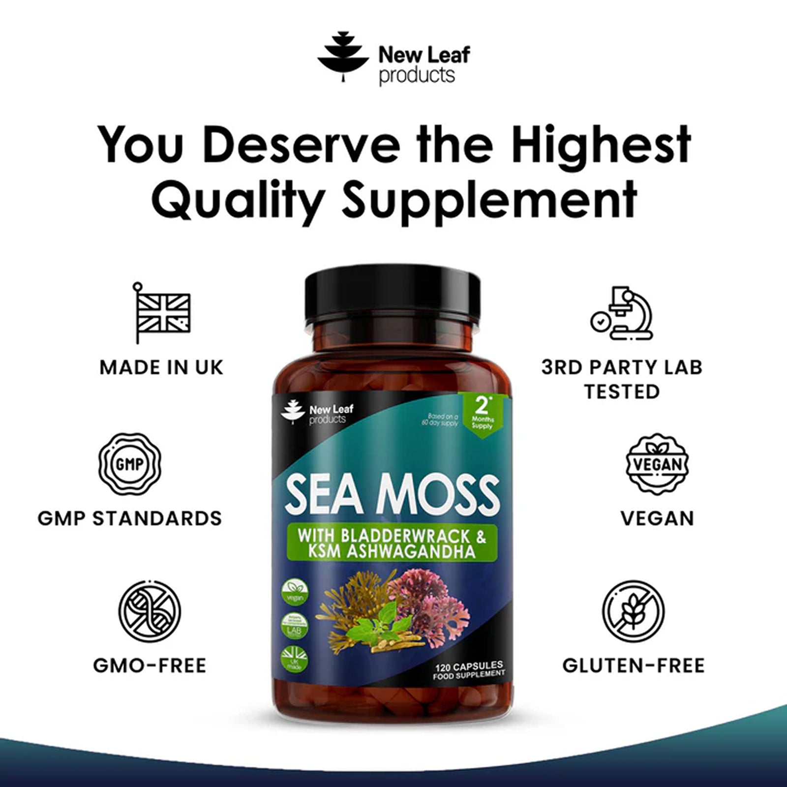 Sea Moss + Bladderwrack & KSM Ashwagandha