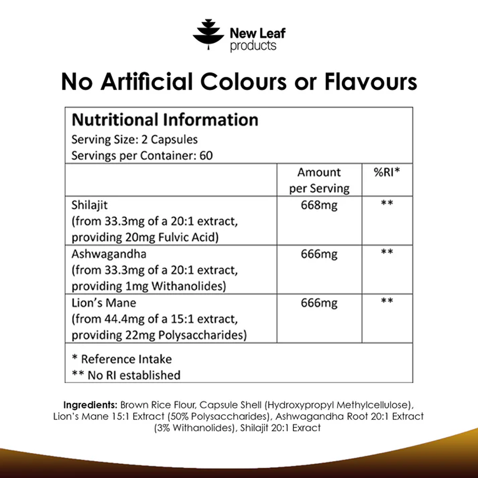 Shilajit 2000mg Complex, Ashwagandha, Lions Mane