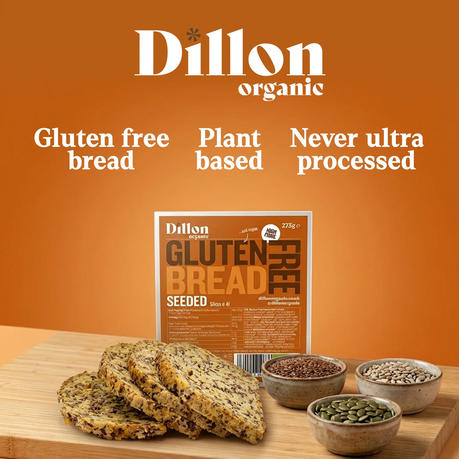 Dillon Organic Sliced Gluten Free Seeded Bread