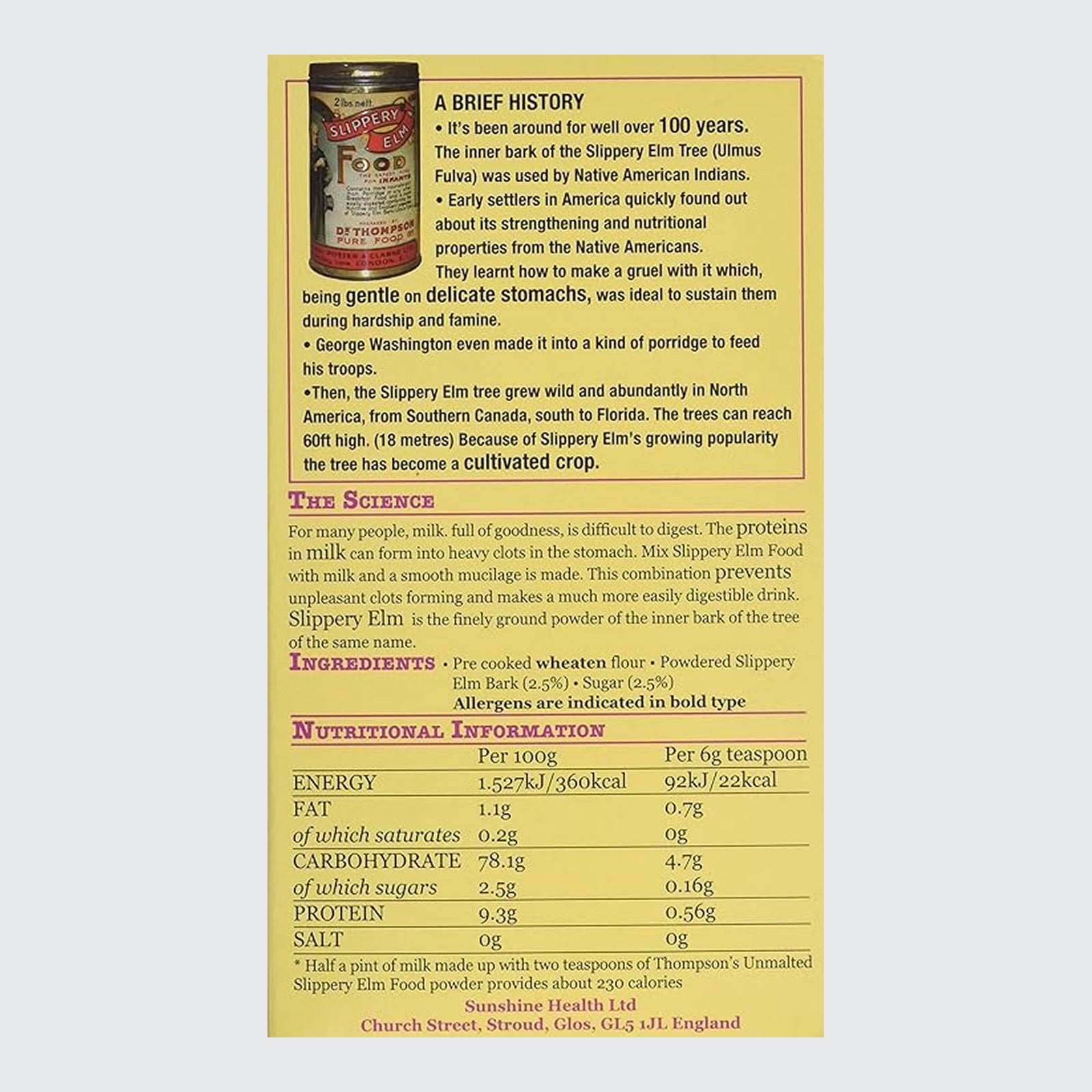 Slippery Elm Unmalted - delicate digestion of any age