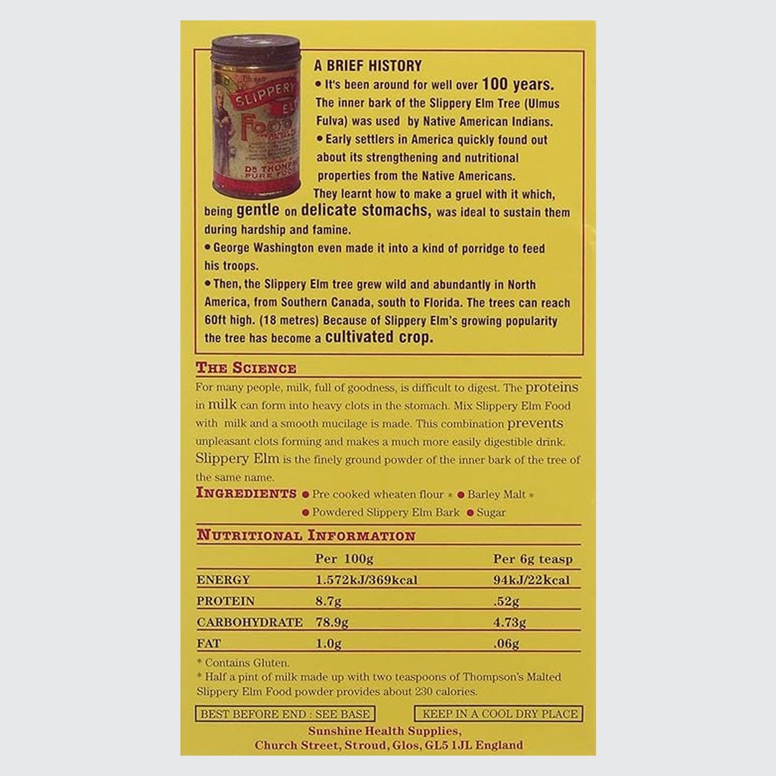Slippery Elm malted - delicate digestion of any age