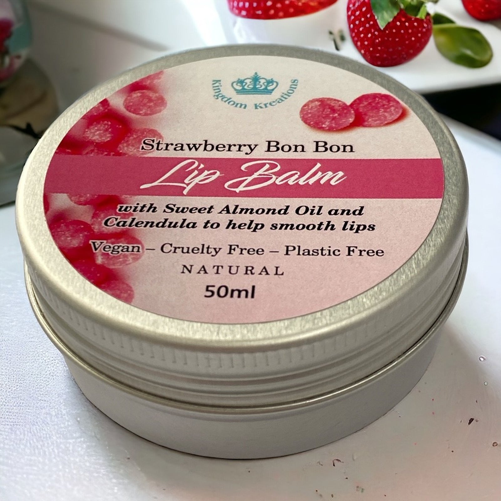 Strawberry Bon Bon Lip Balm – Natural