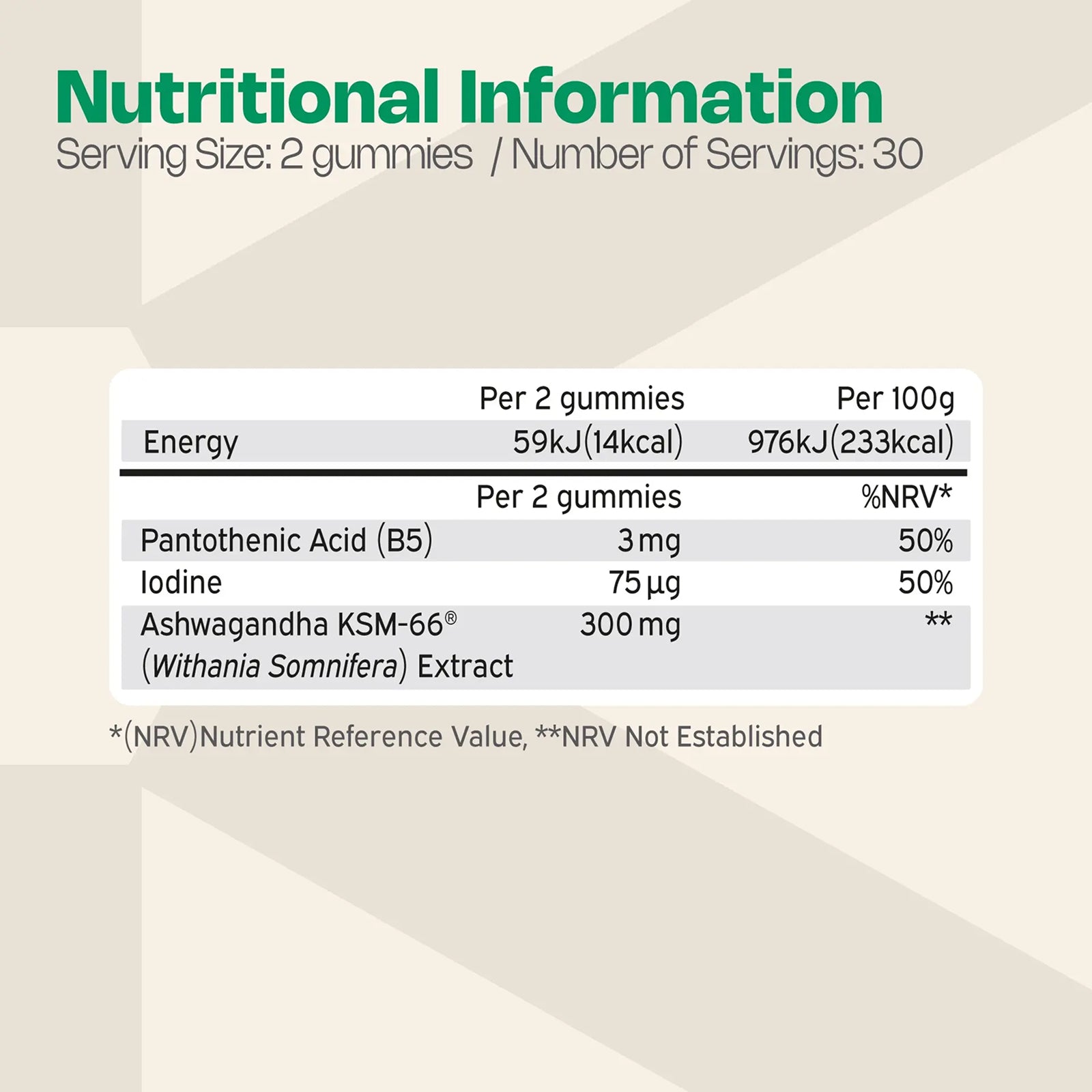 Sugar-Free Vegan Ashwagandha KSM-66 180g