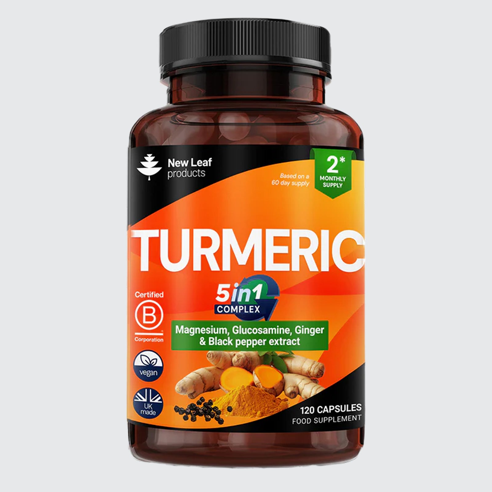 Turmeric + Magnesium Glucosamine Ginger & Black Pepper