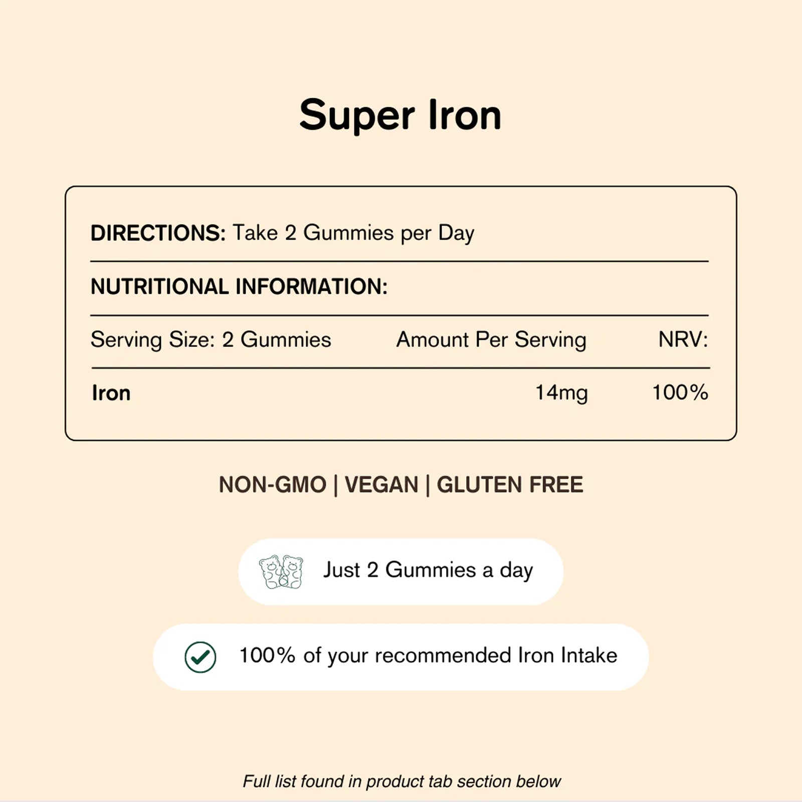 Vegan Super Iron Gummies