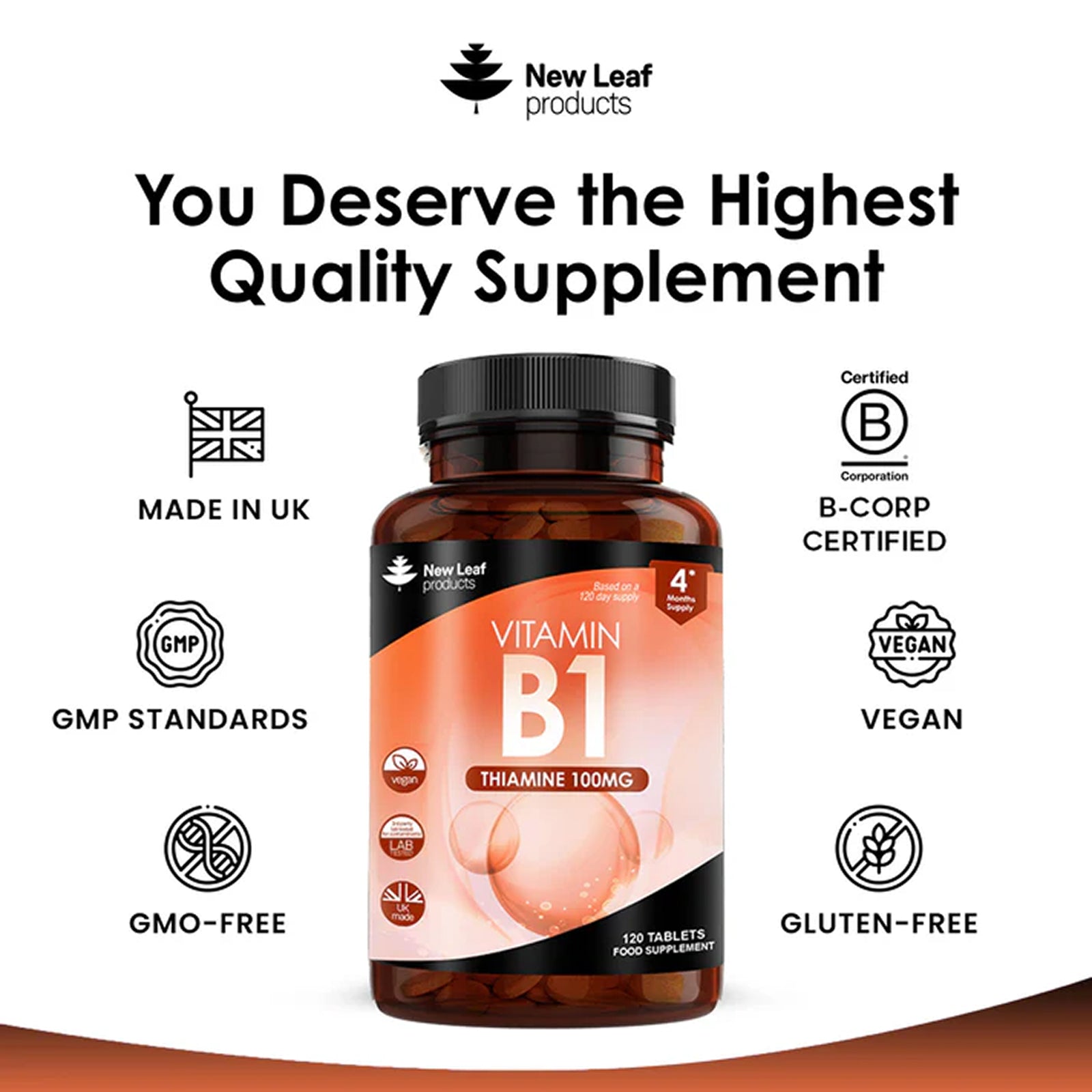 Vitamin B1 100mg Thiamine Heart & Nervous System