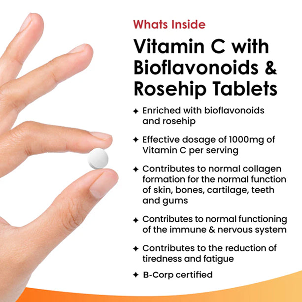 Vitamin C Tablets 1000mg Bioflavonoids & Rosehip