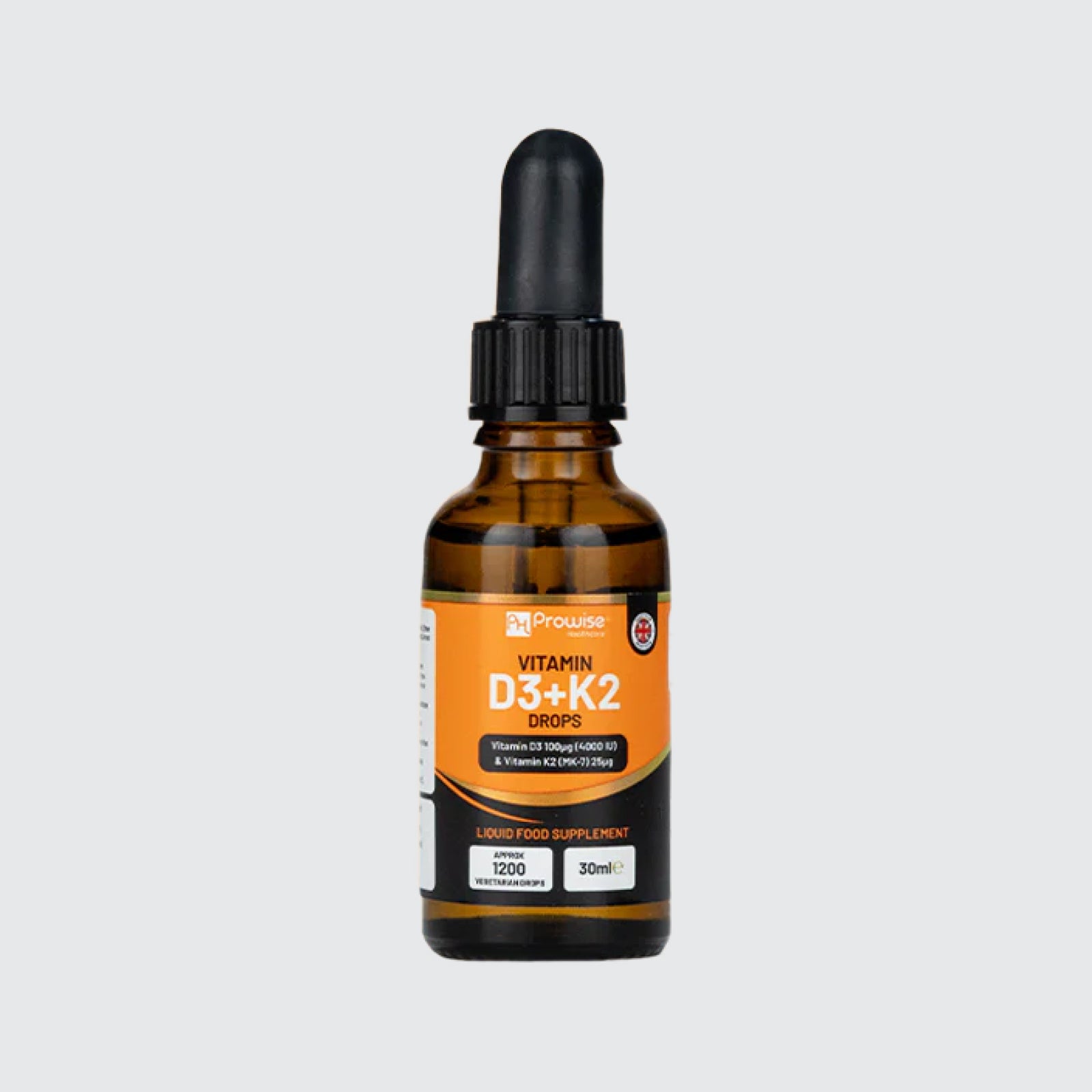 Vitamin D3 4000iu + K2 MK7 25µg I Orange Liquid Drops